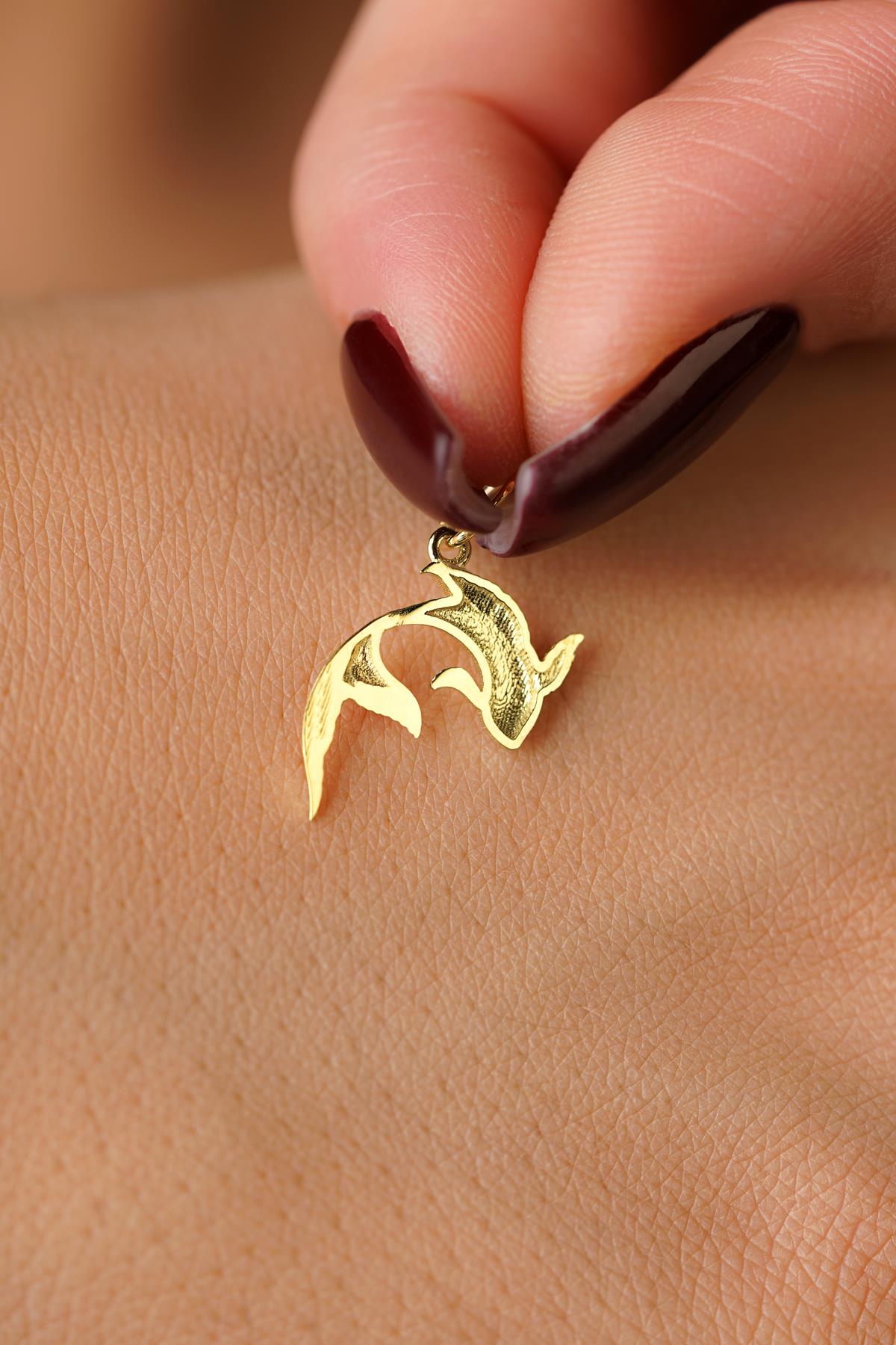 14K Solid Gold Koi Fish Pendant