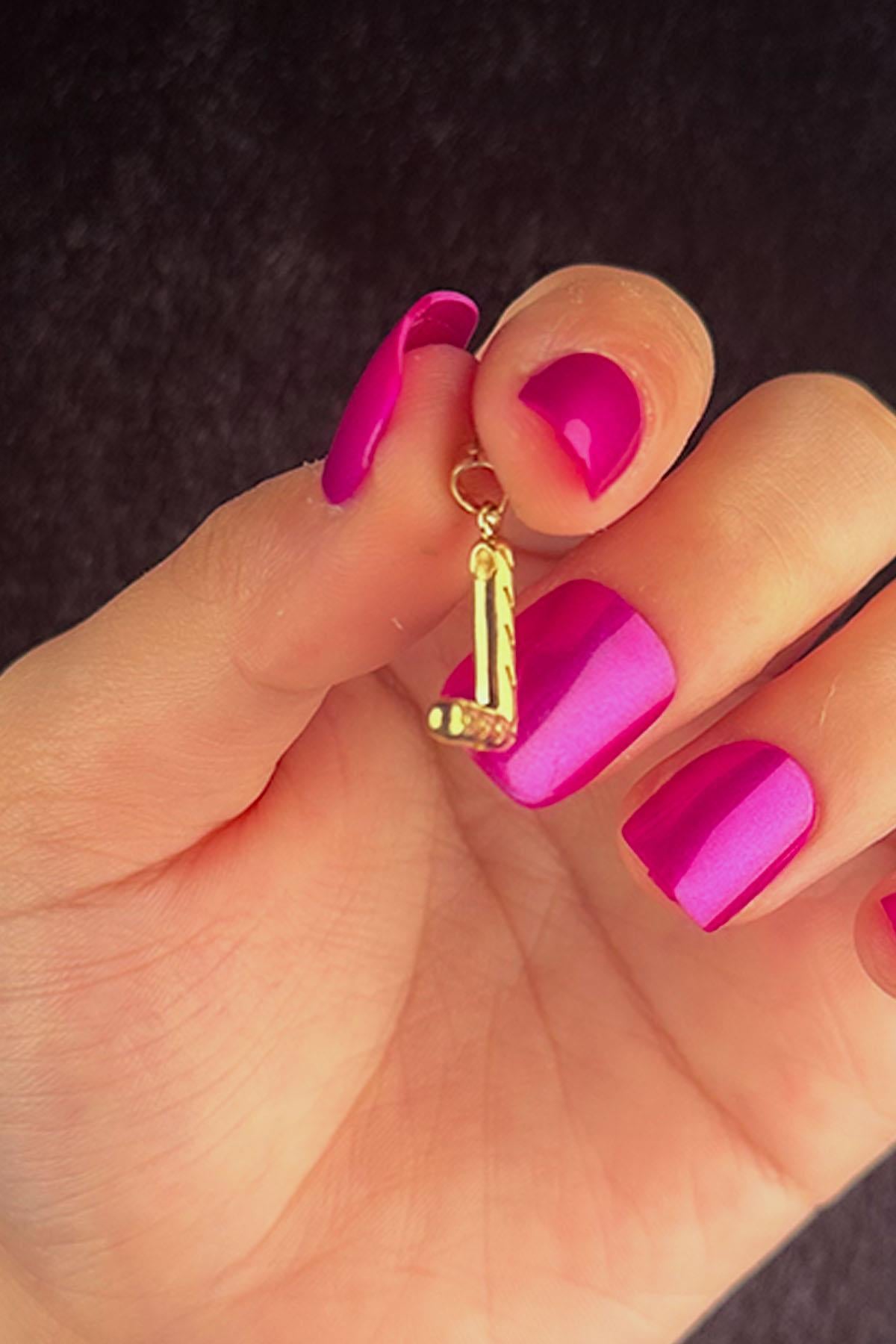 14K Gold L Letter Charm