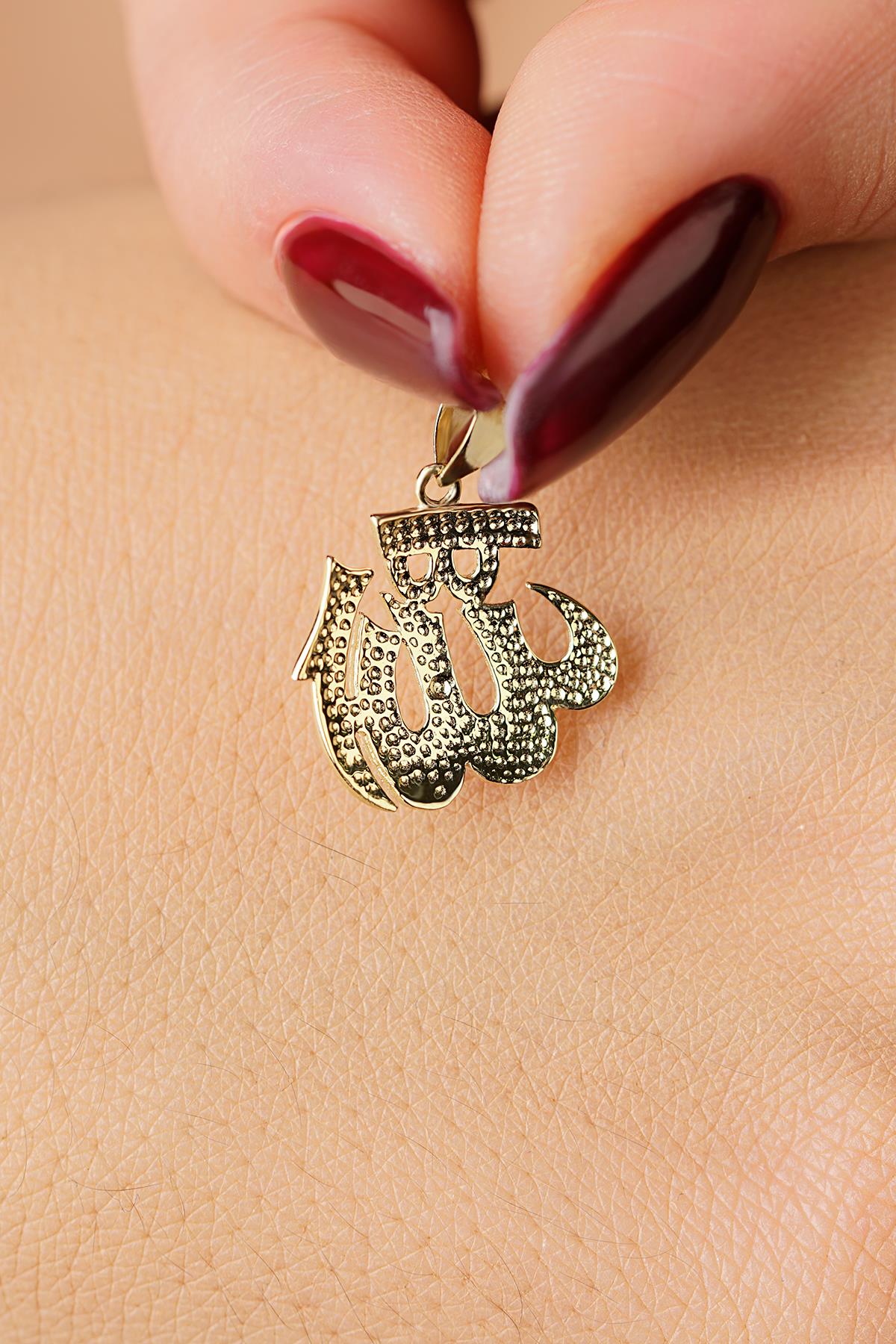 14K Gold Large Arabic Allah Pendant