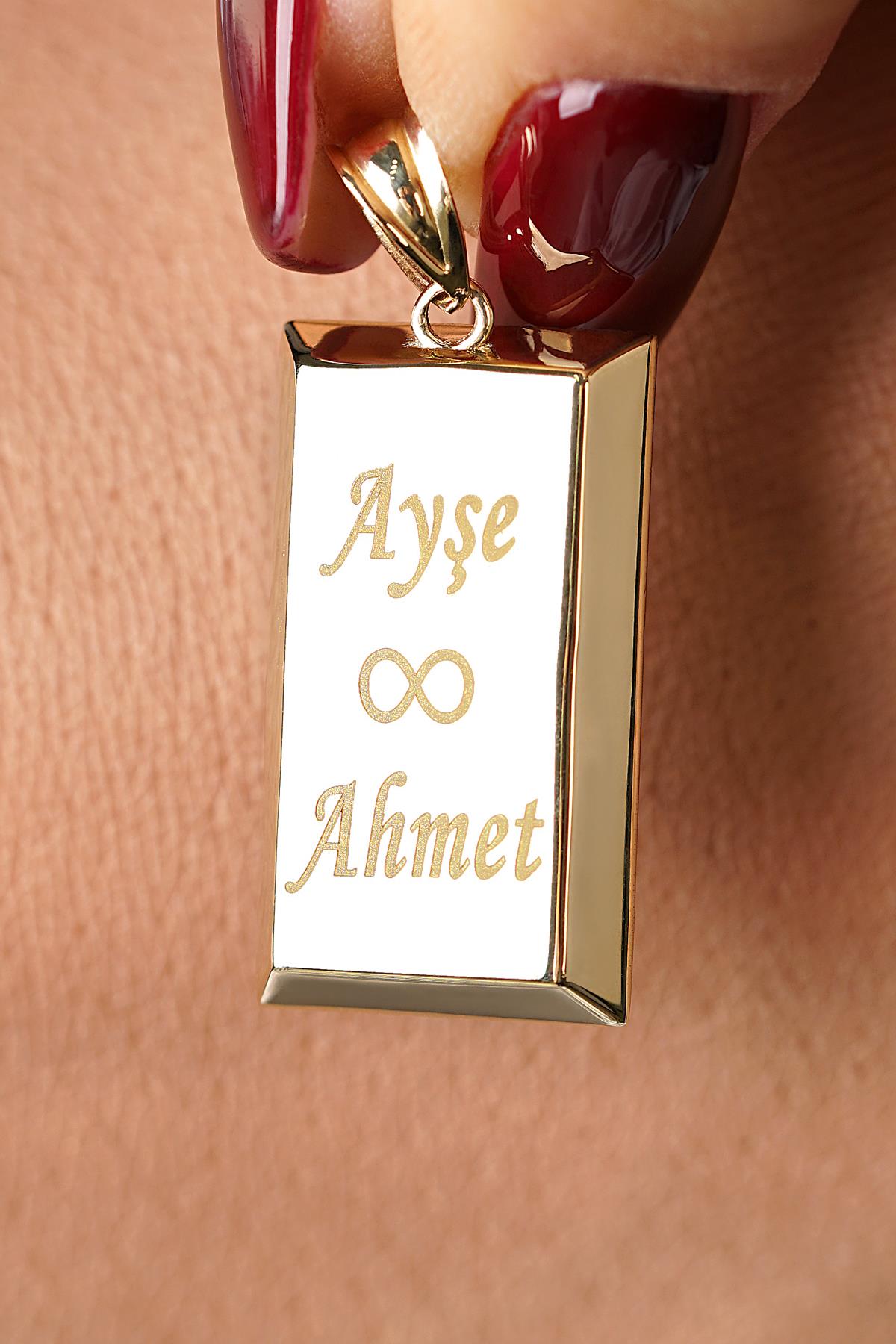 14K Solid Gold Large Ingot Gold Bar Pendant