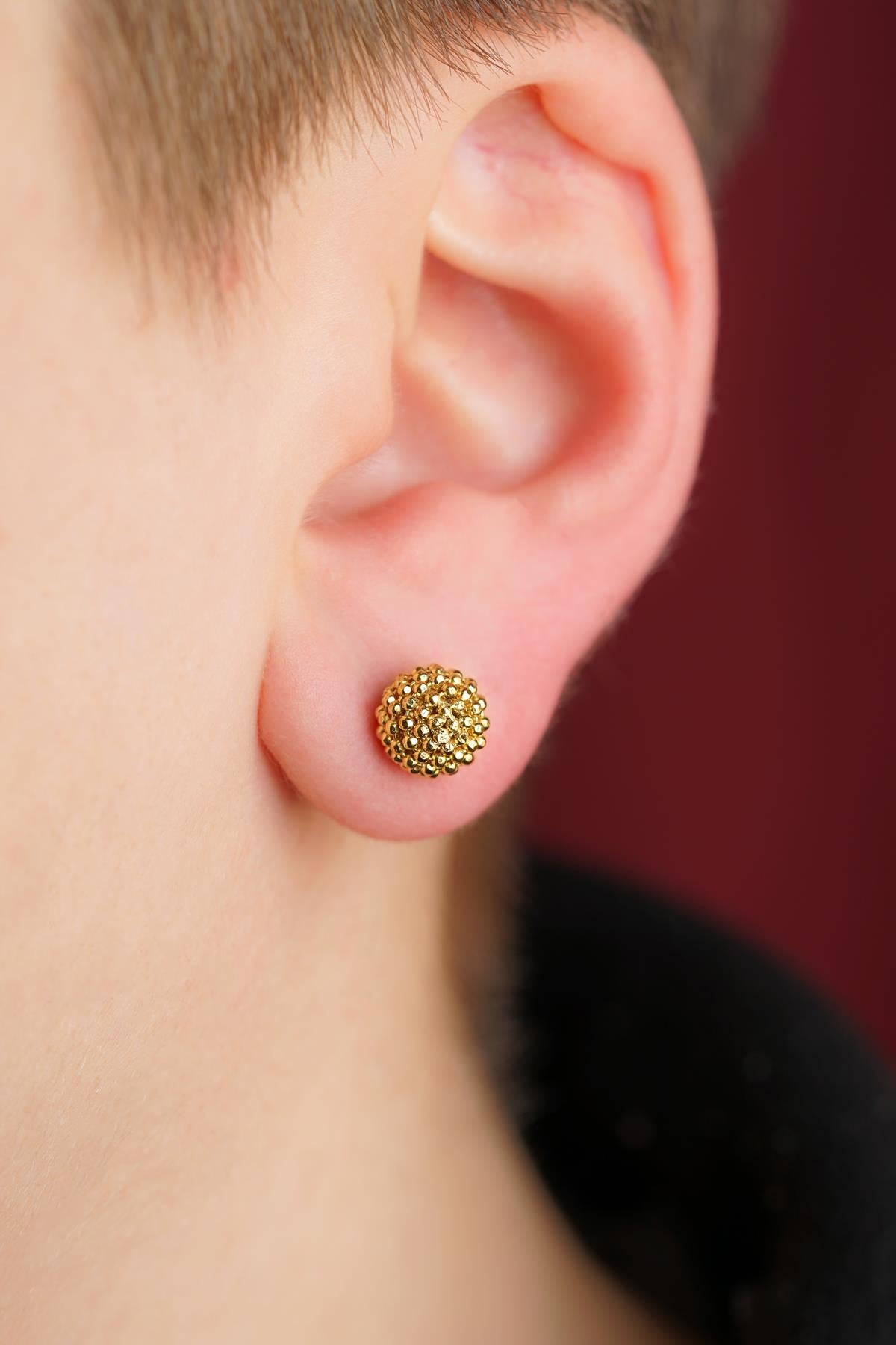 14K Gold Large Mars Men’s Earring