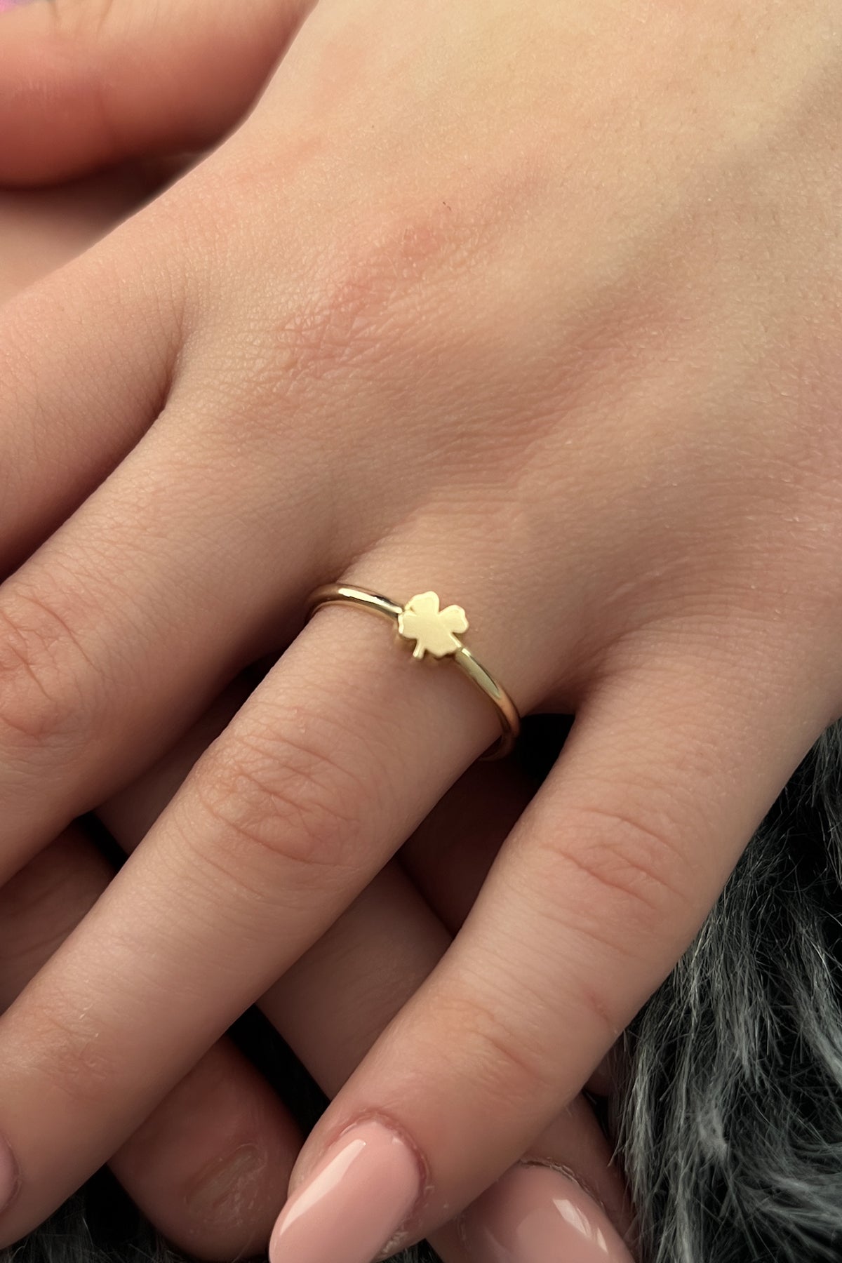 14K Gold Leaf Clover Ring