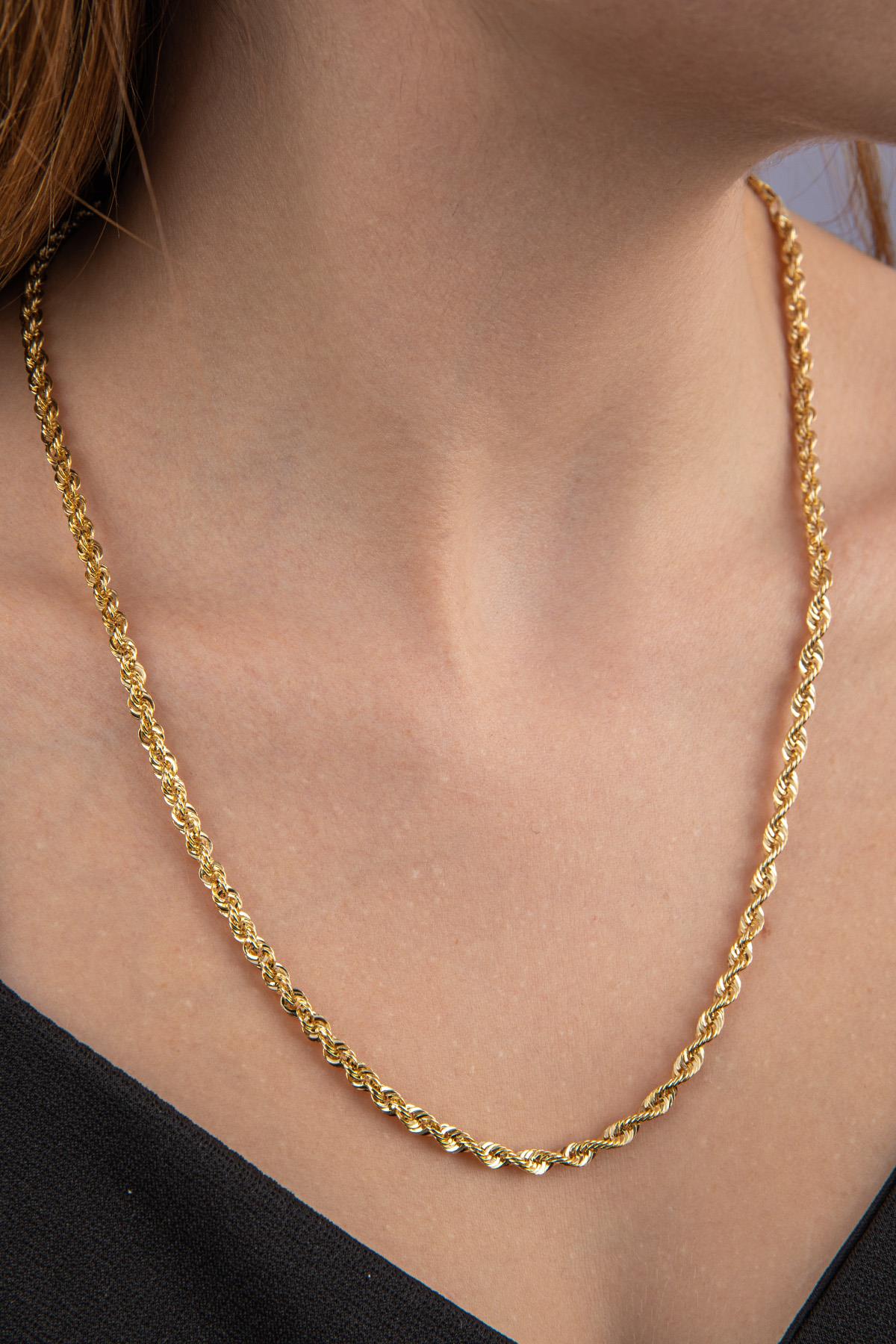 14K Gold Light Rope Chain 0.153 inch
