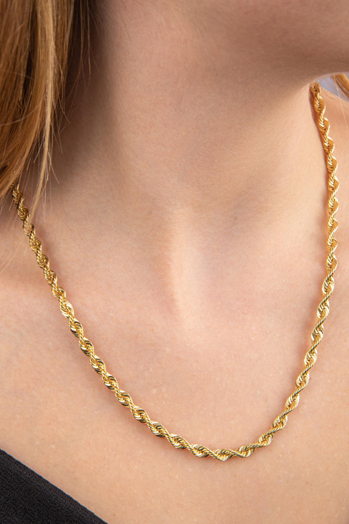 14K Gold Light Rope Chain 0.173 inch