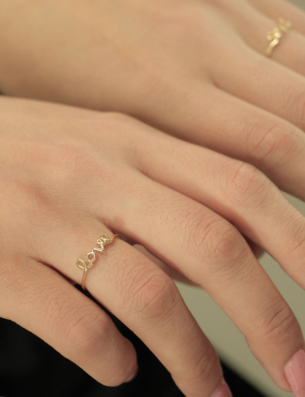 14K Gold Love Ring