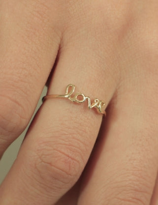 14K Gold Love Ring