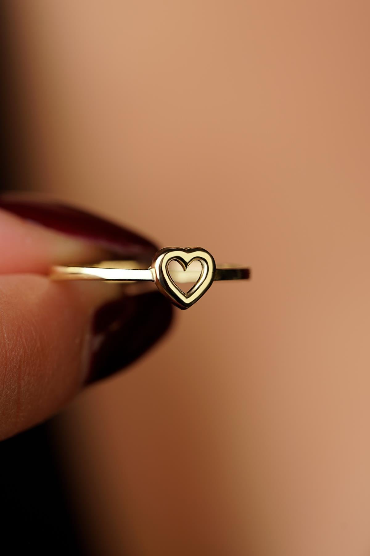14K Gold Love Script Ring