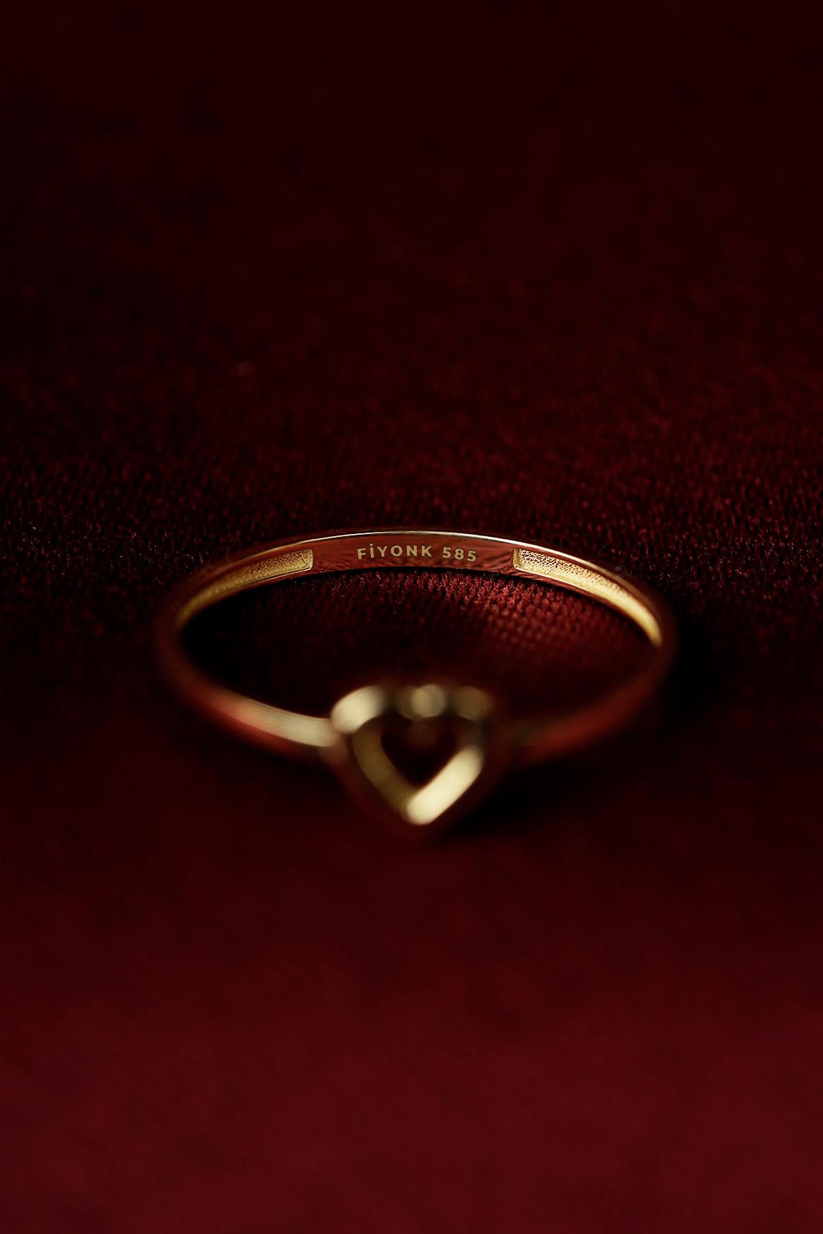 14K Gold Love Script Ring