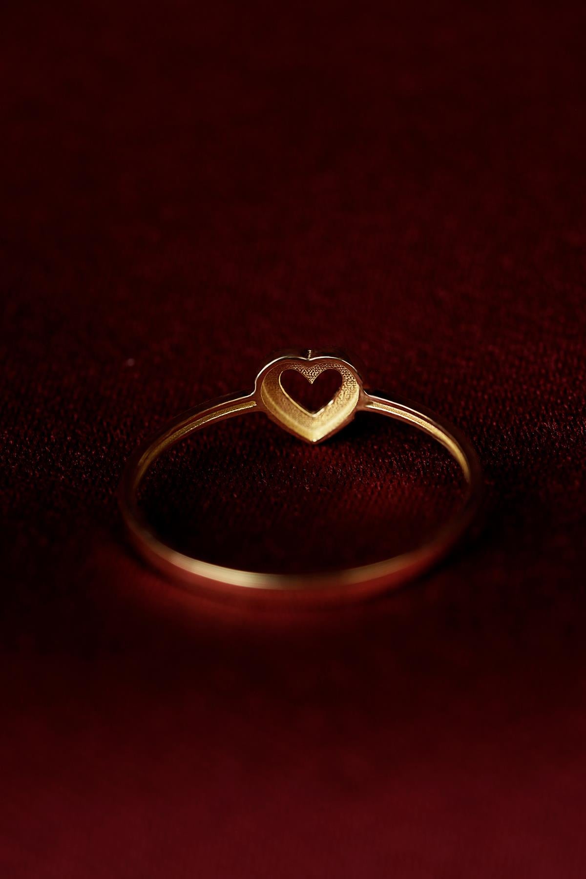 14K Gold Love Script Ring