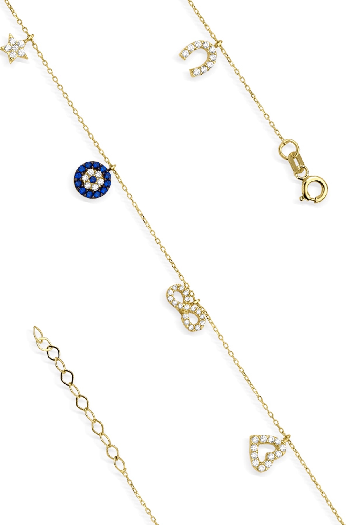 14K Gold Lucky Charm Bracelet