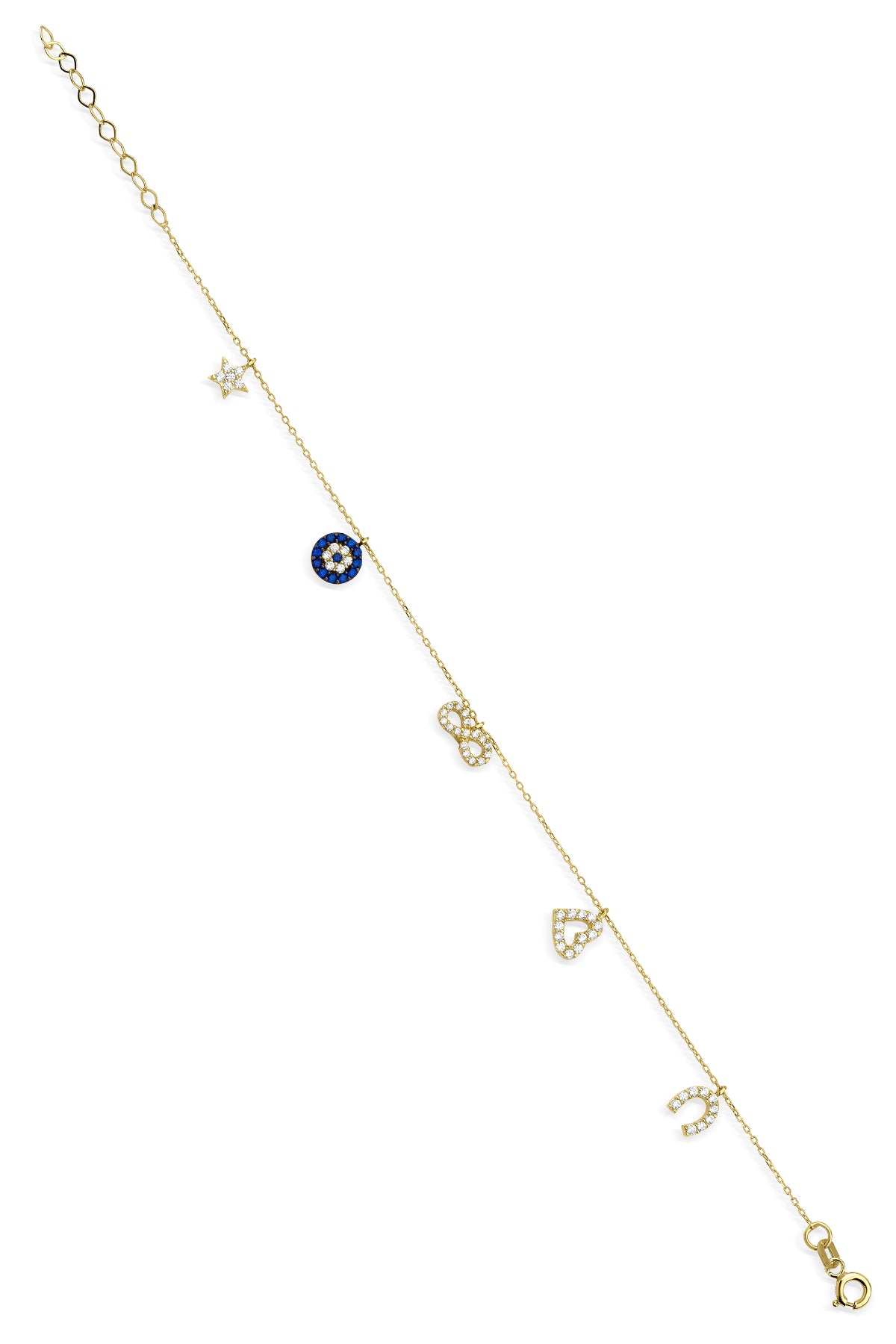 14K Gold Lucky Charm Bracelet