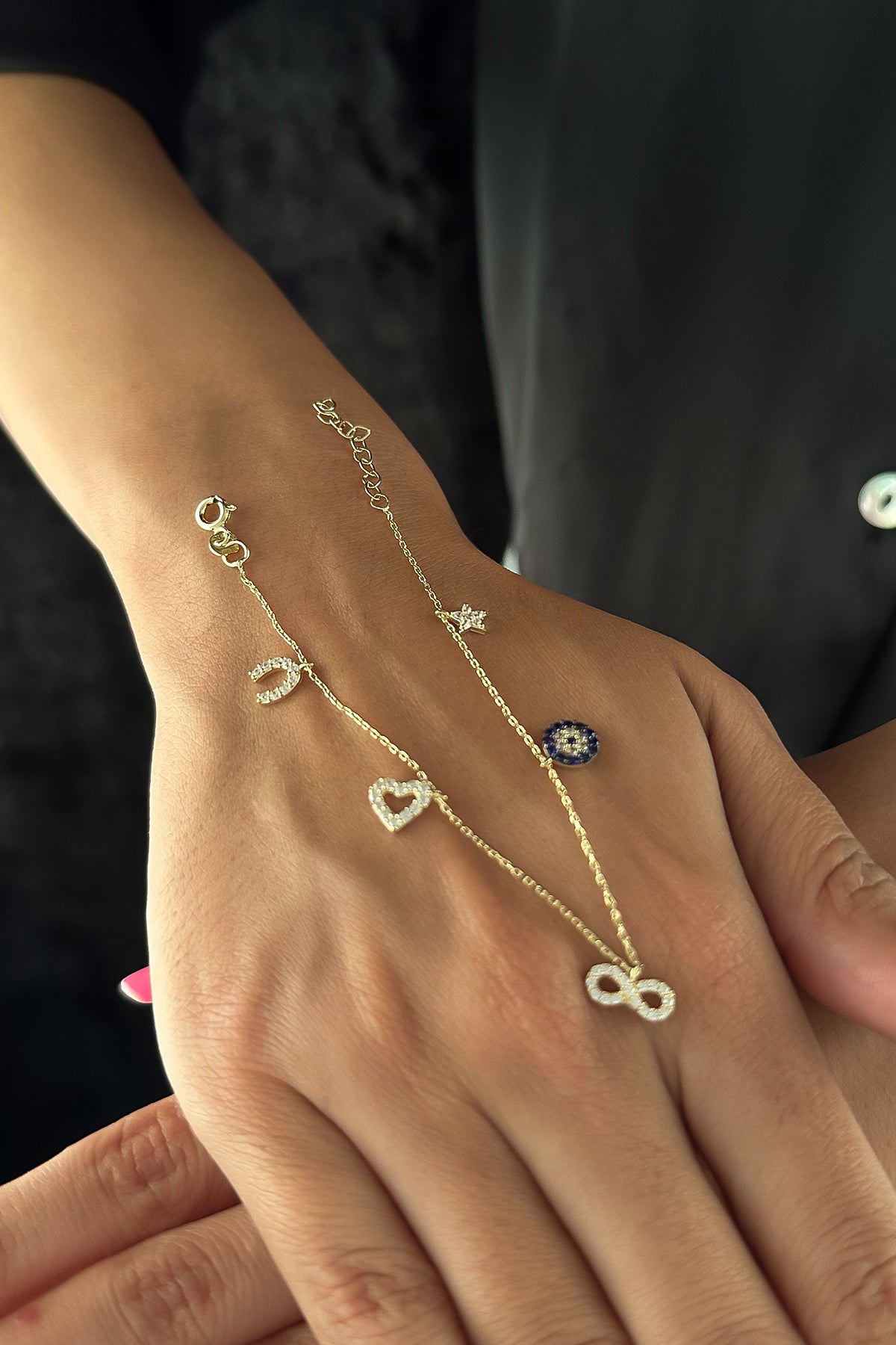 14K Gold Lucky Charm Bracelet