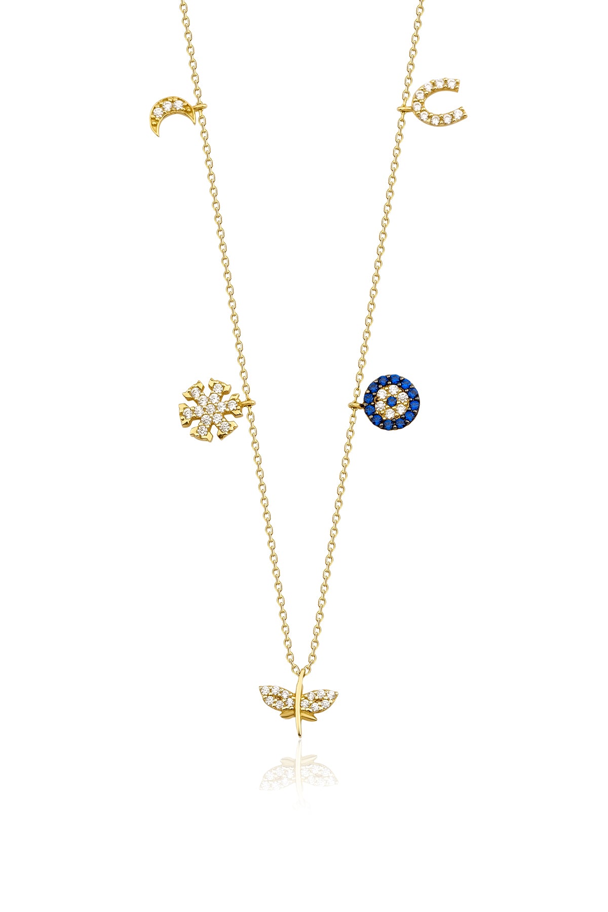 14K Gold Lucky Charm Necklace
