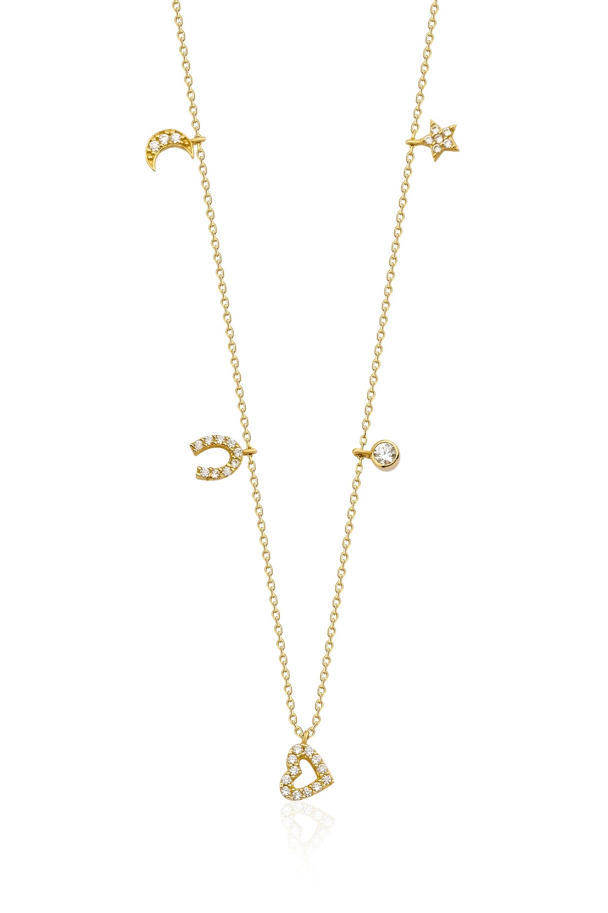 14K Gold Lucky Charms Necklace 7