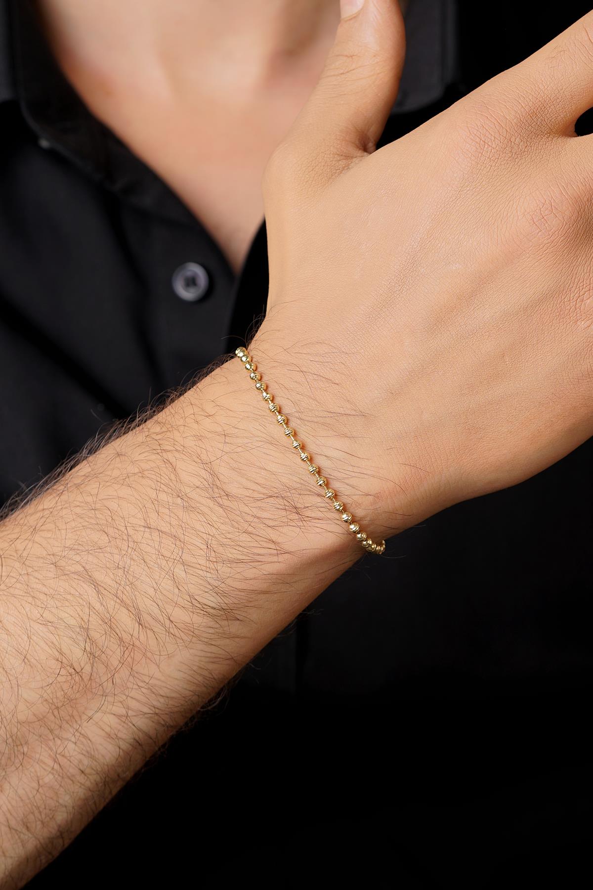14K Solid Gold Luna Bracelet
