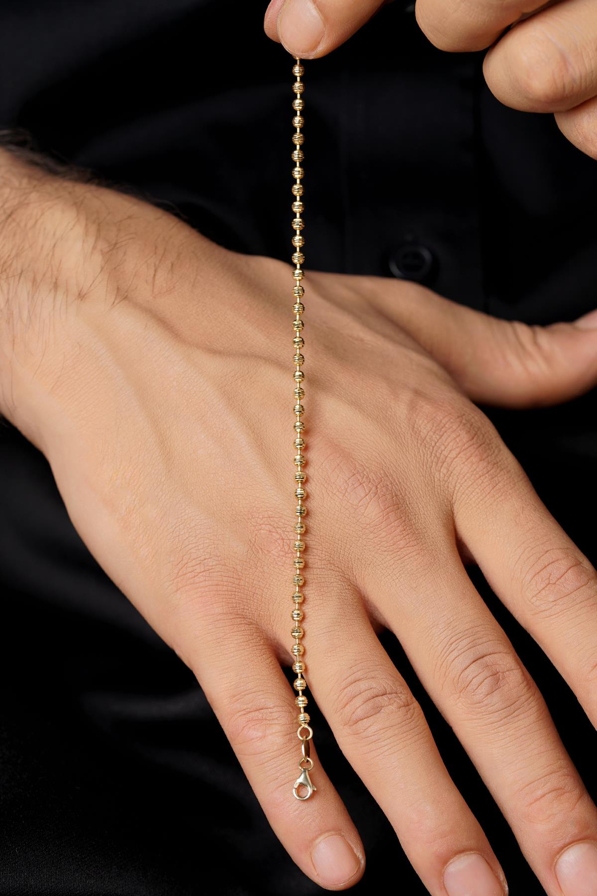 14K Solid Gold Luna Bracelet