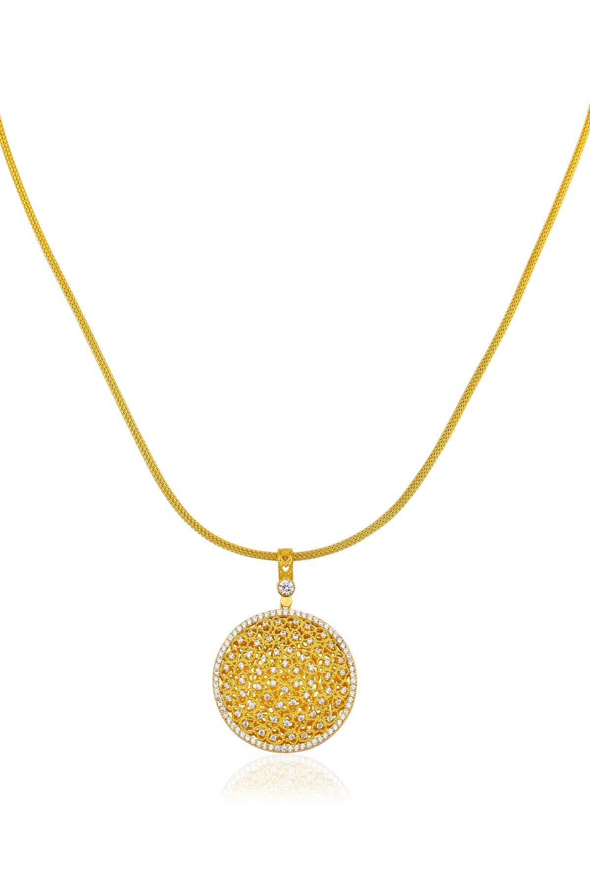 14K Gold Medallion Necklace 2