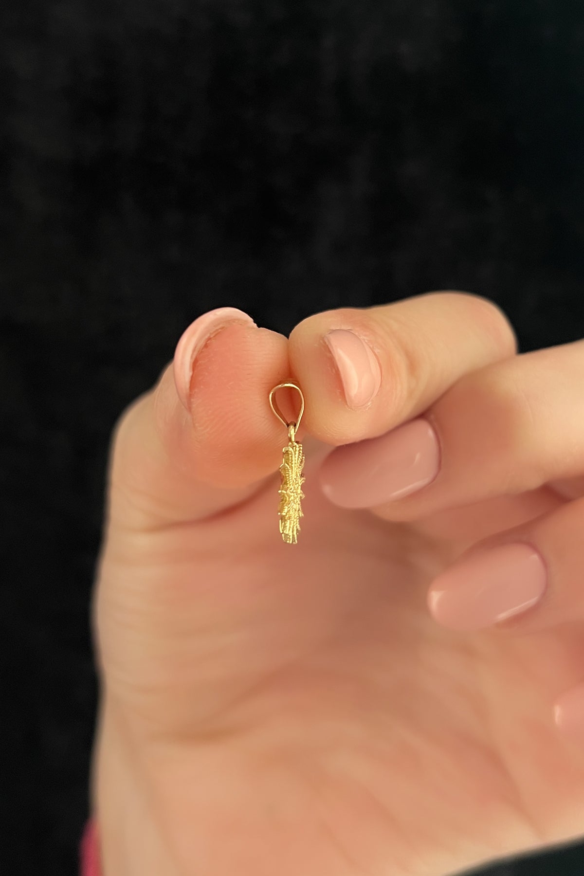 14K Gold Medium Sun Charm