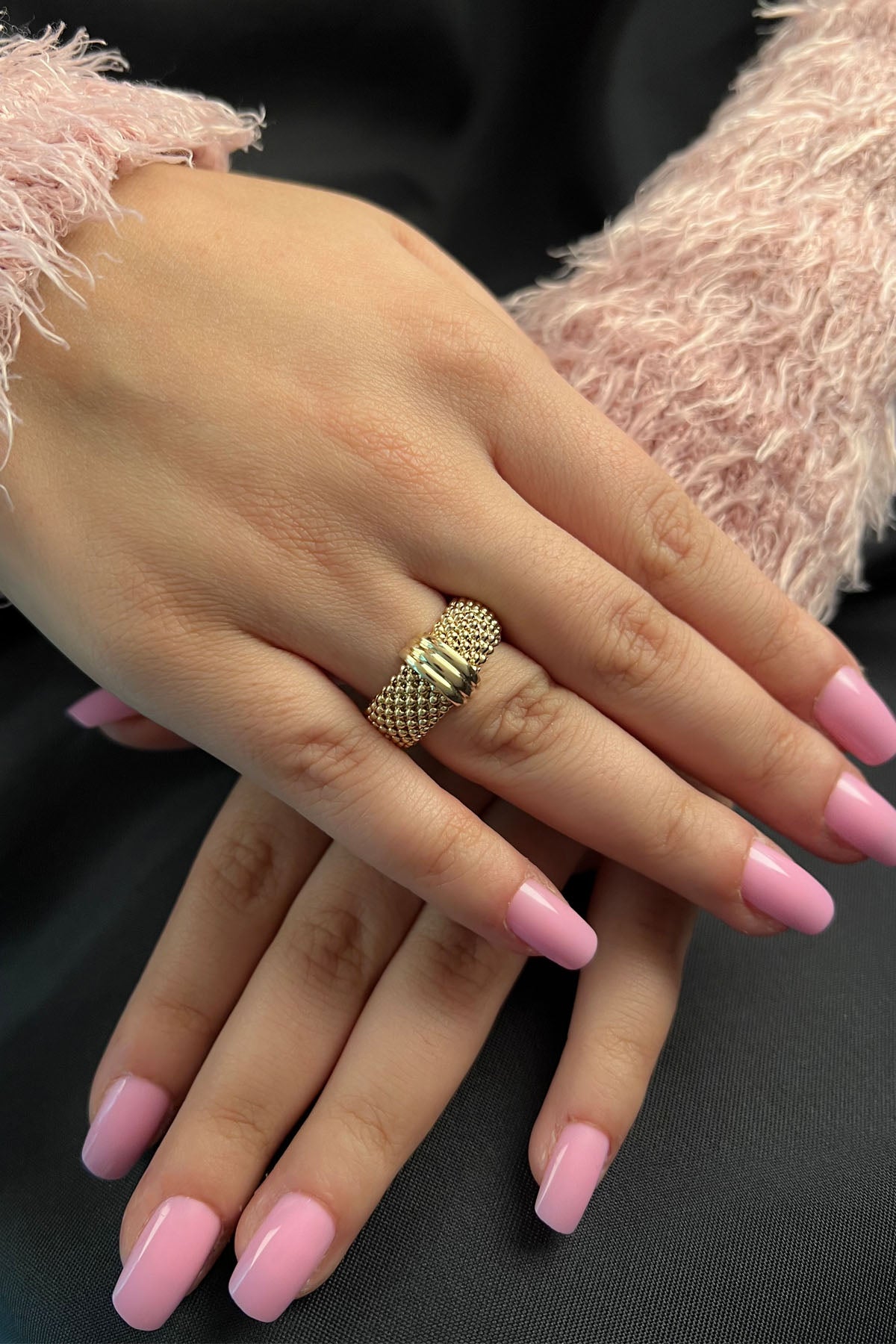 14K Gold Mesh Ring