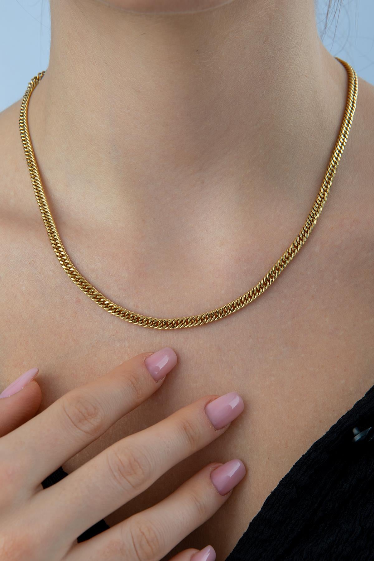 14K Gold Miami Link Chain 0.157 inch