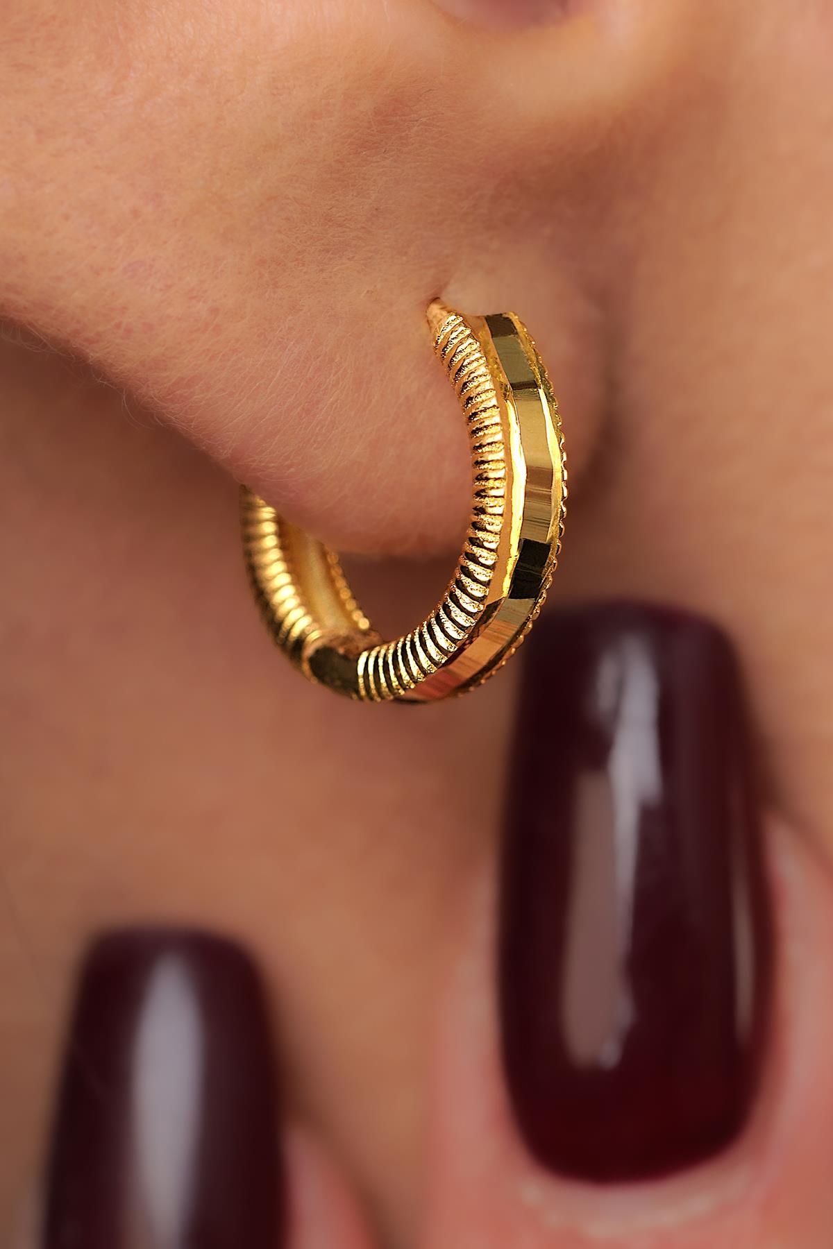 14K Gold Mini Ajda Hoop Earrings