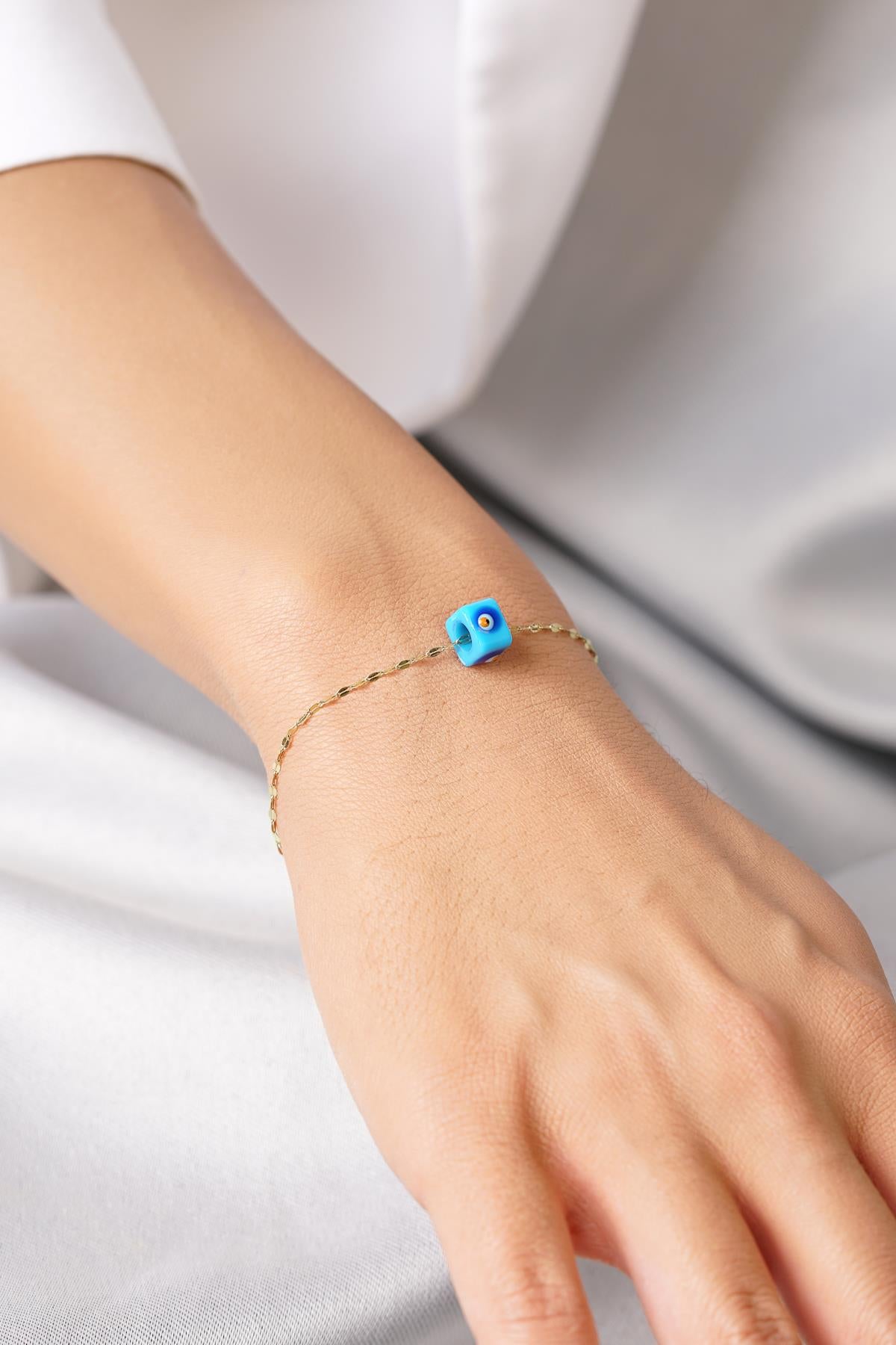 14K Gold Mirror Chain Bracelet