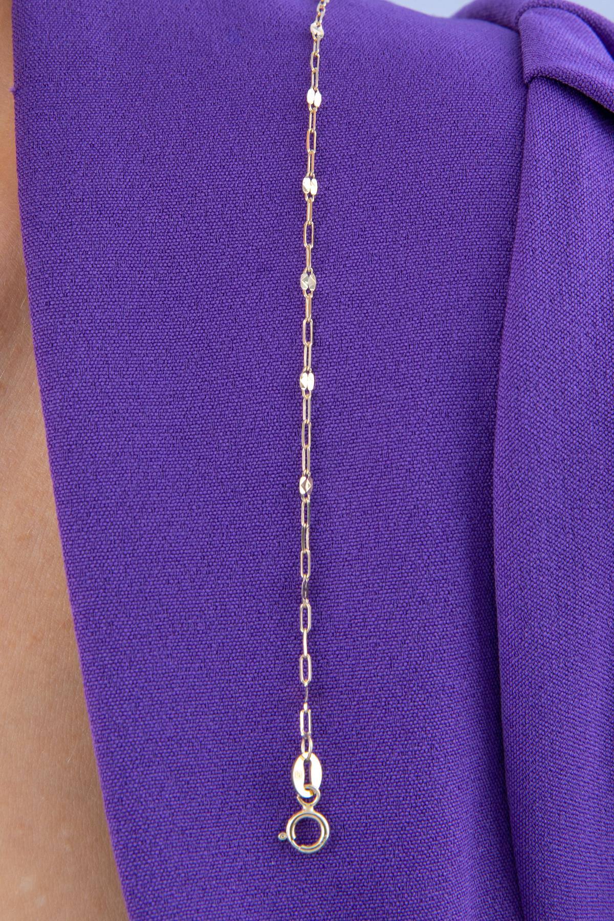 14K Gold Mirror Paperclip Bracelet
