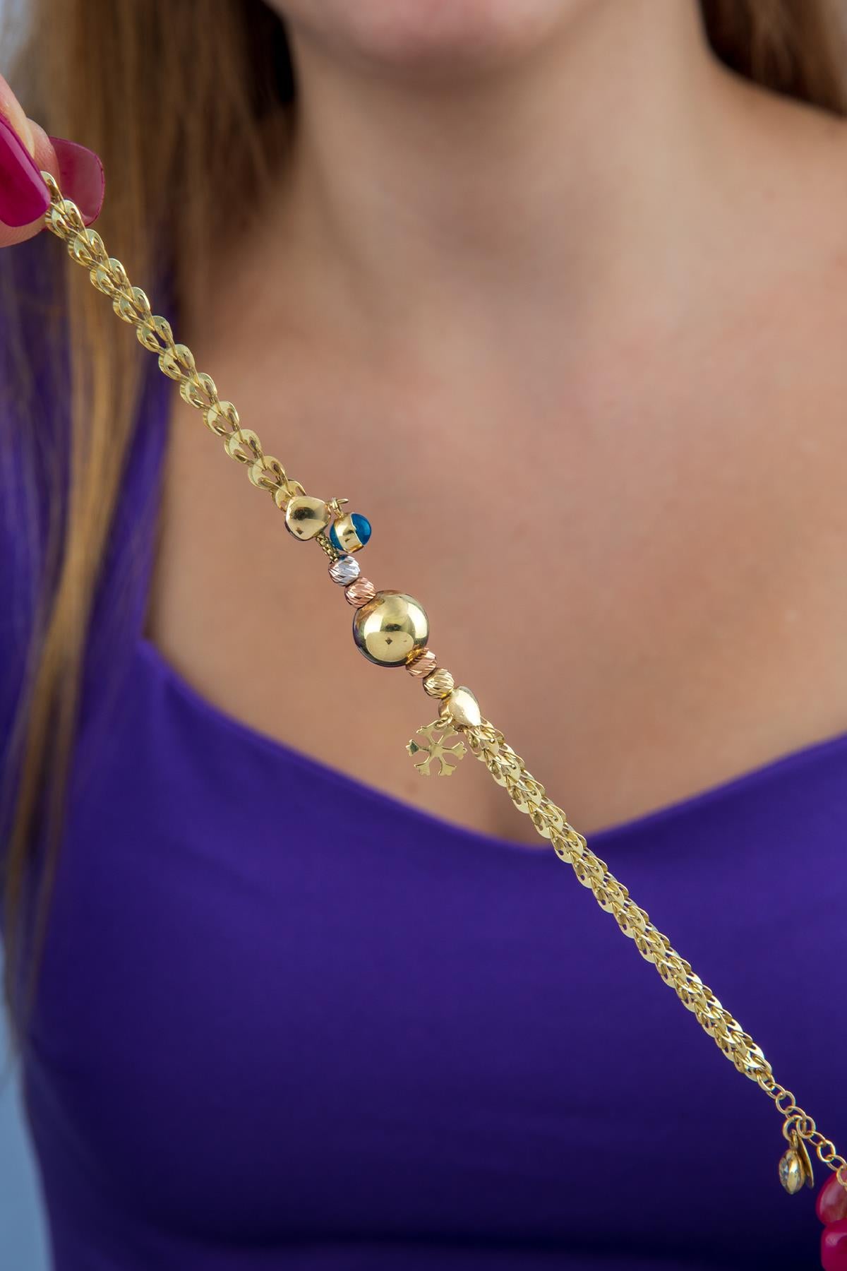 14K Solid Gold Modern Dorica Bracelet