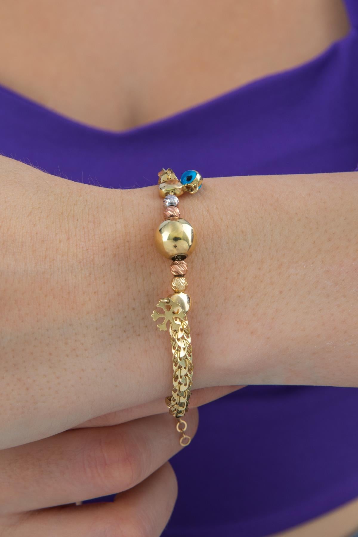 14K Gold Modern Dorica Bracelet