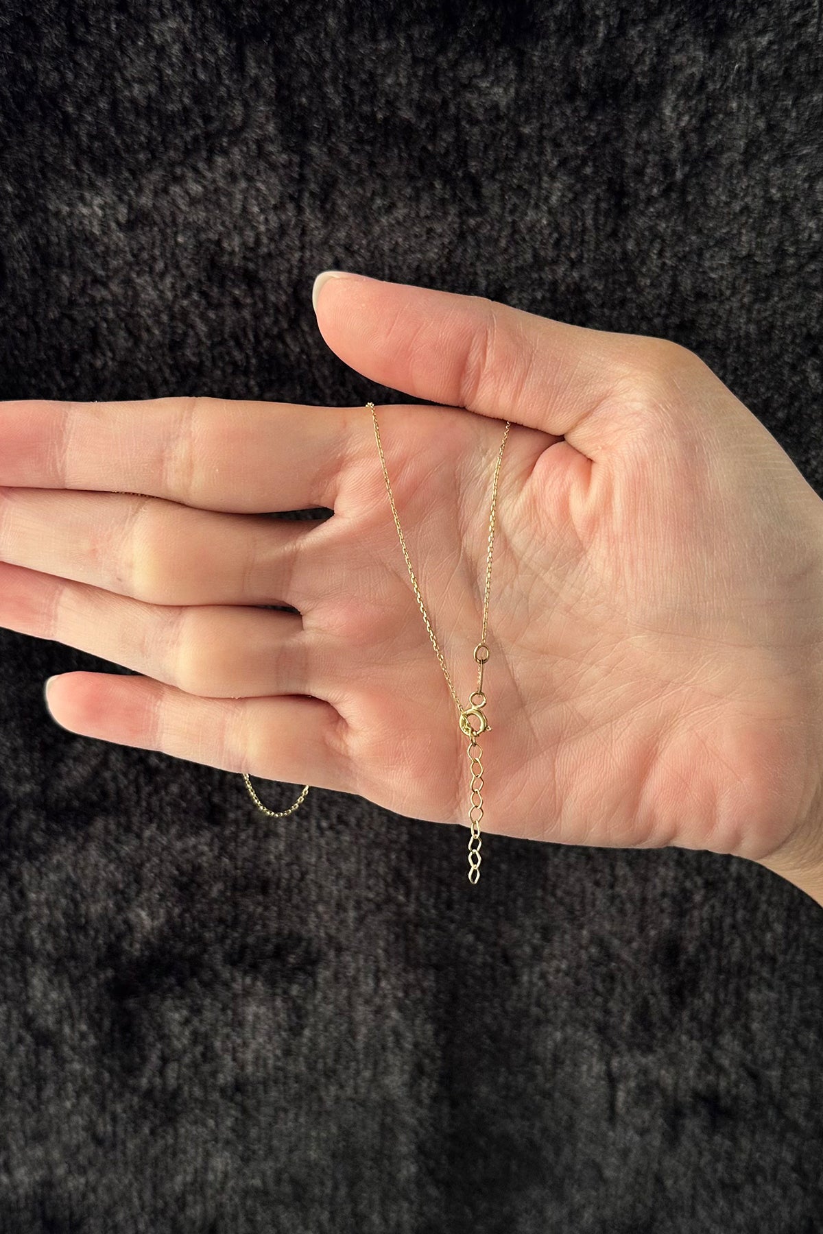 14K Solid Gold Mother and Baby Necklace