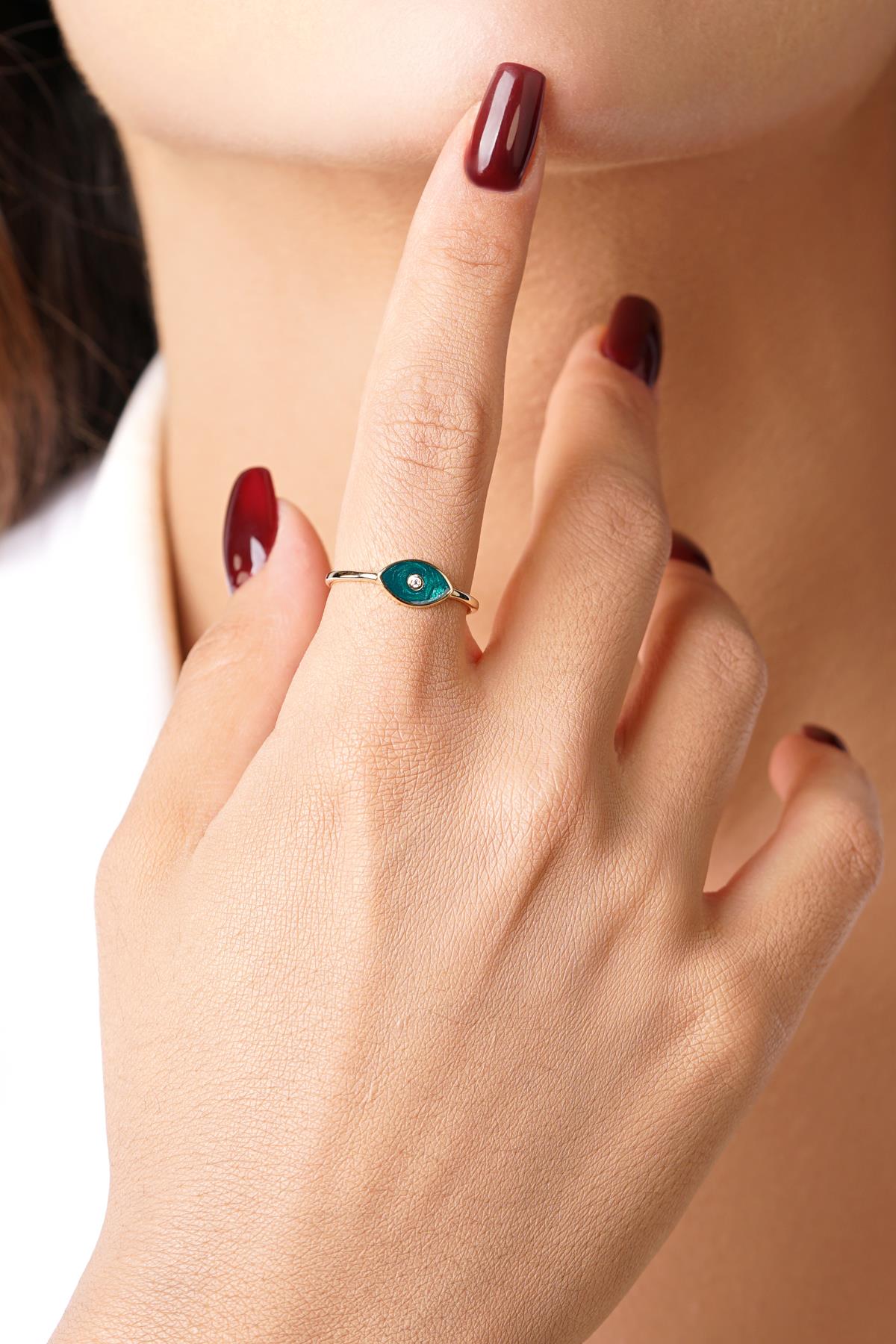 14K Gold Mother of Pearl Statement Ring