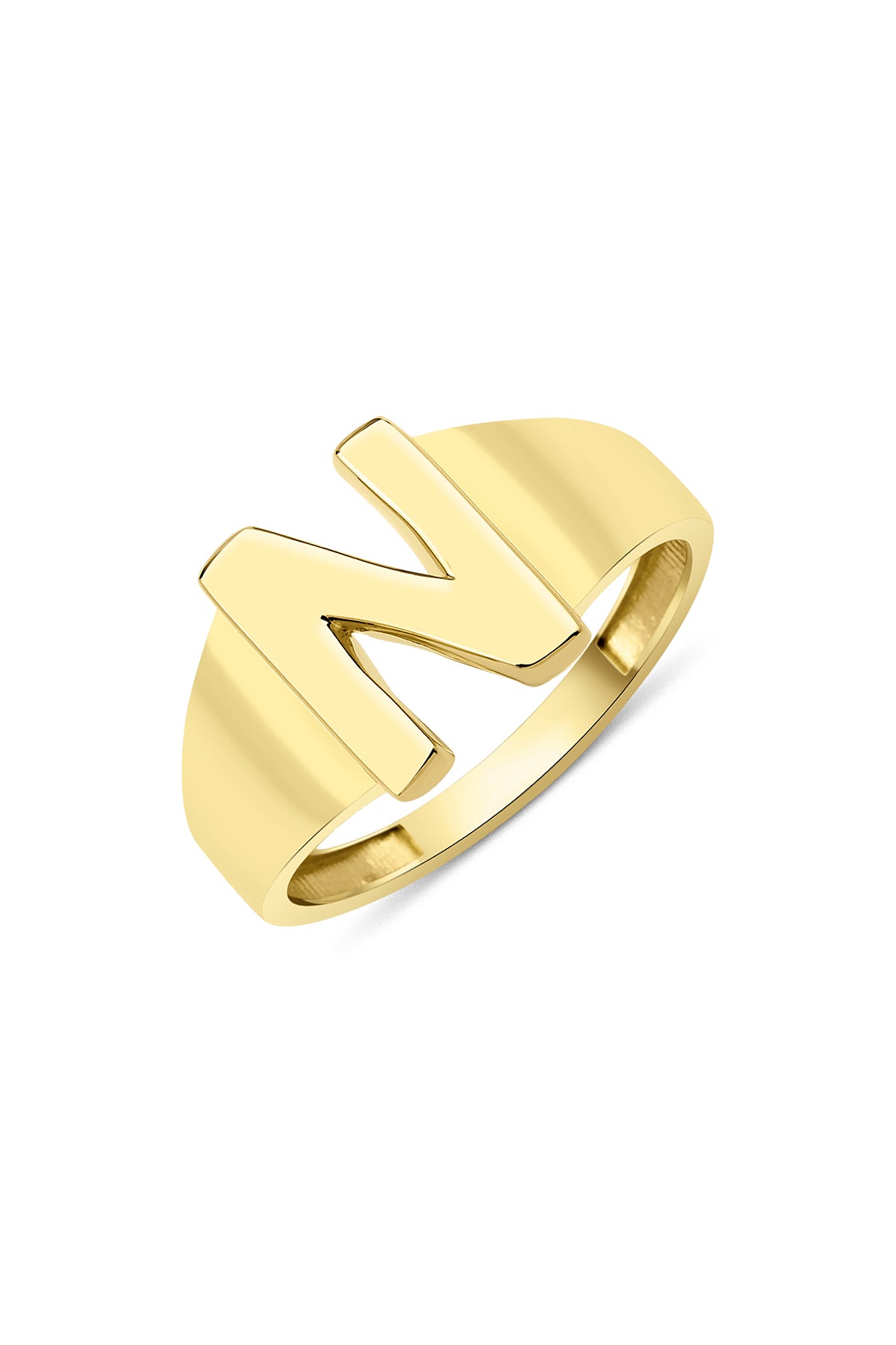 14k Gold N Initial Ring