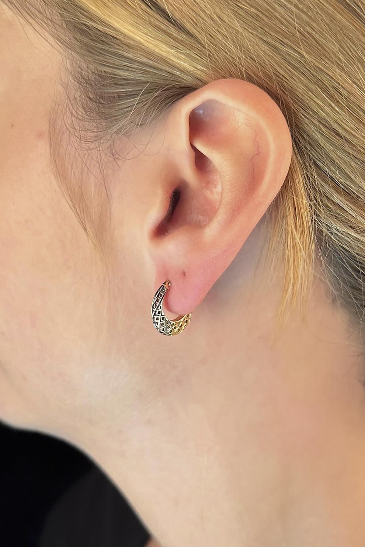 14K Gold Nattiyan Hoop Earrings 2