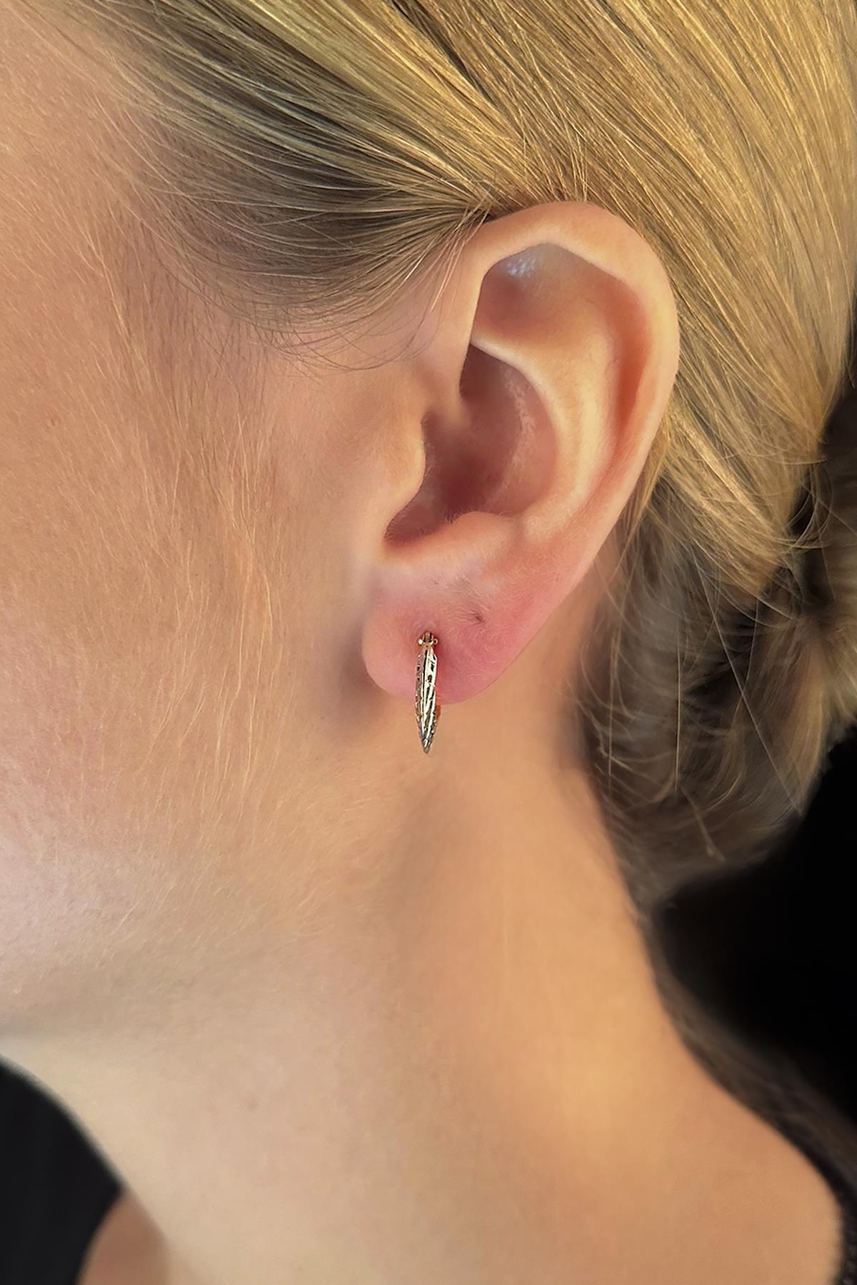 14K Gold Nattiyan Hoop Earrings 2