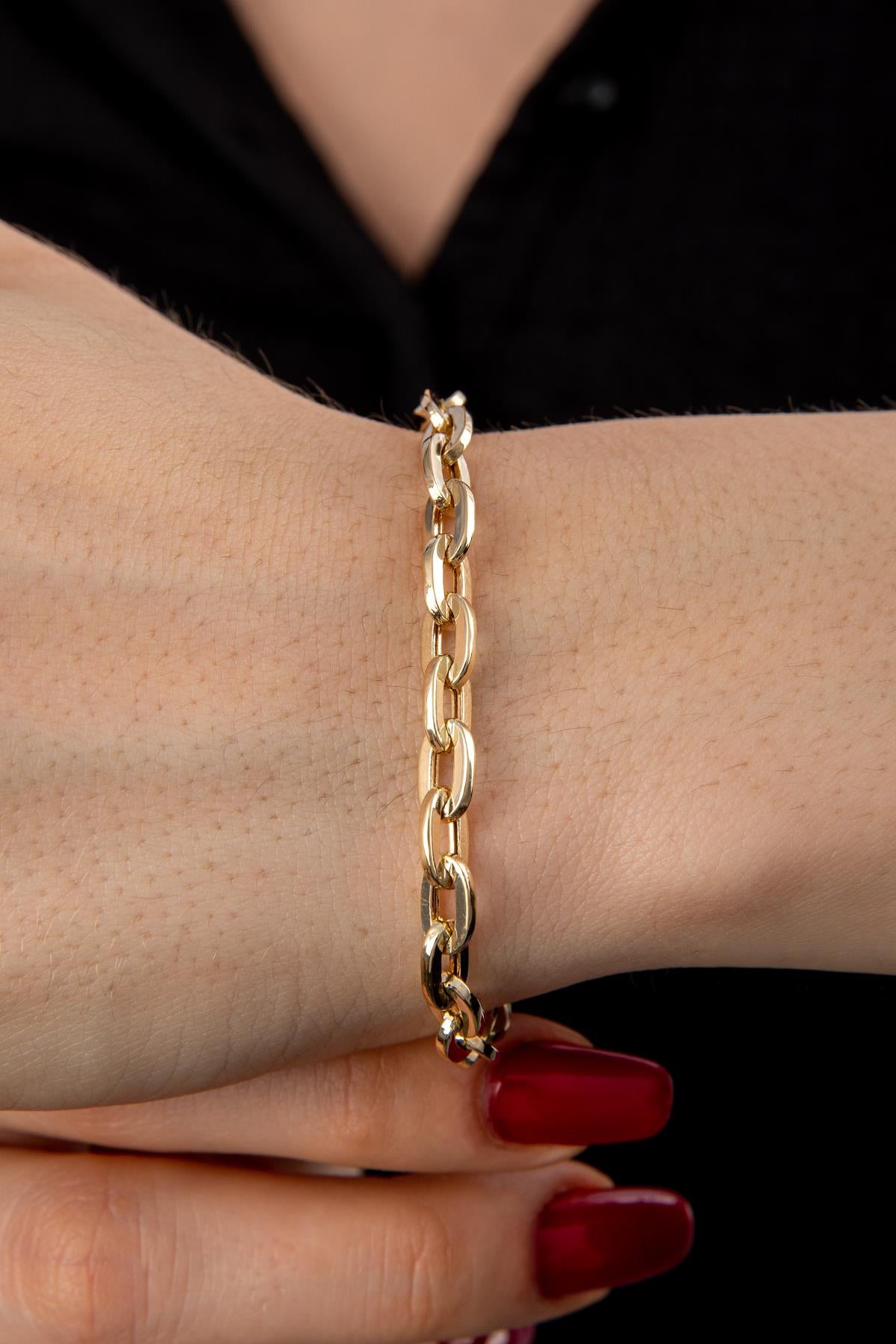 14K Gold Nautical Crab Link Bracelet