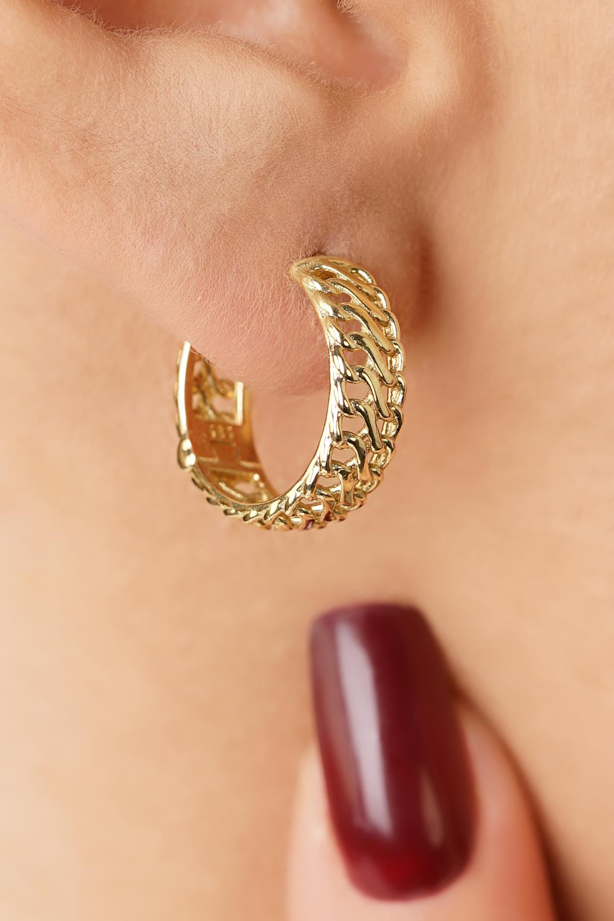 14K Gold Otto Designer Hoop Earrings