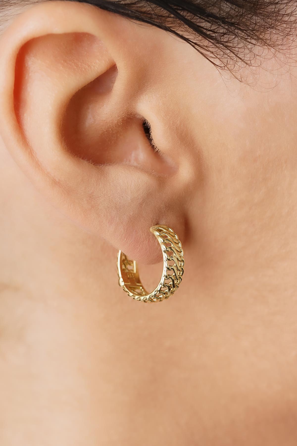 14K Gold Otto Designer Hoop Earrings