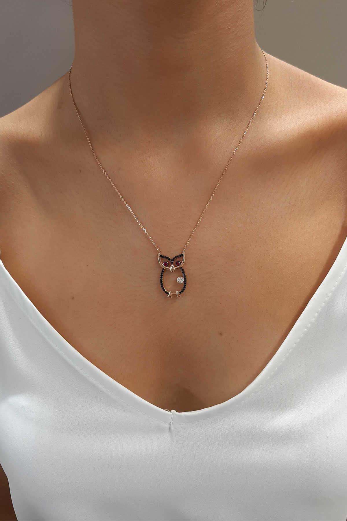 14K Gold Owl Shape Necklace