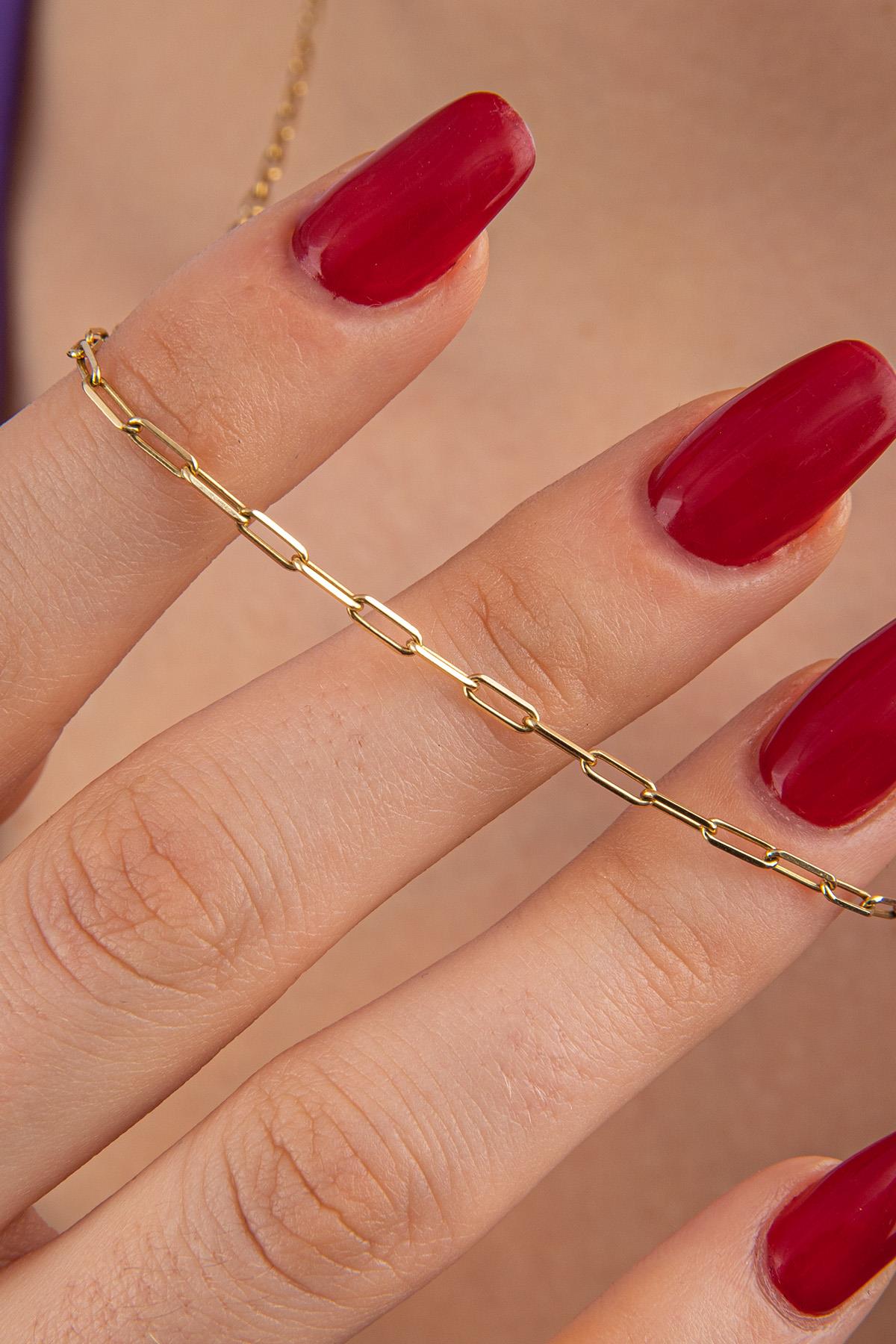 14K Gold Paperclip Chain 0.078 inch