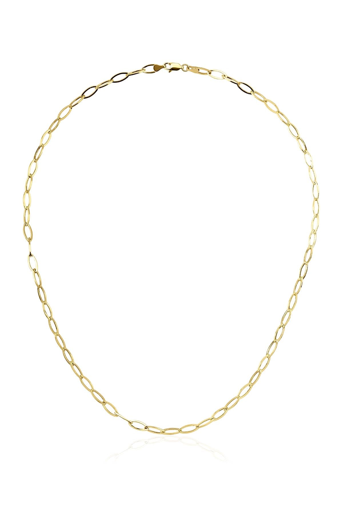 14K Gold Paperclip Chain 0.177 inch