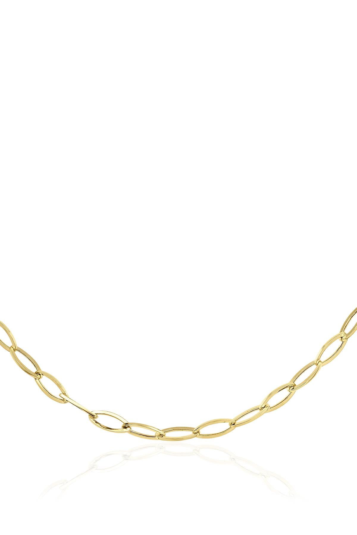 14K Gold Paperclip Chain 0.177 inch