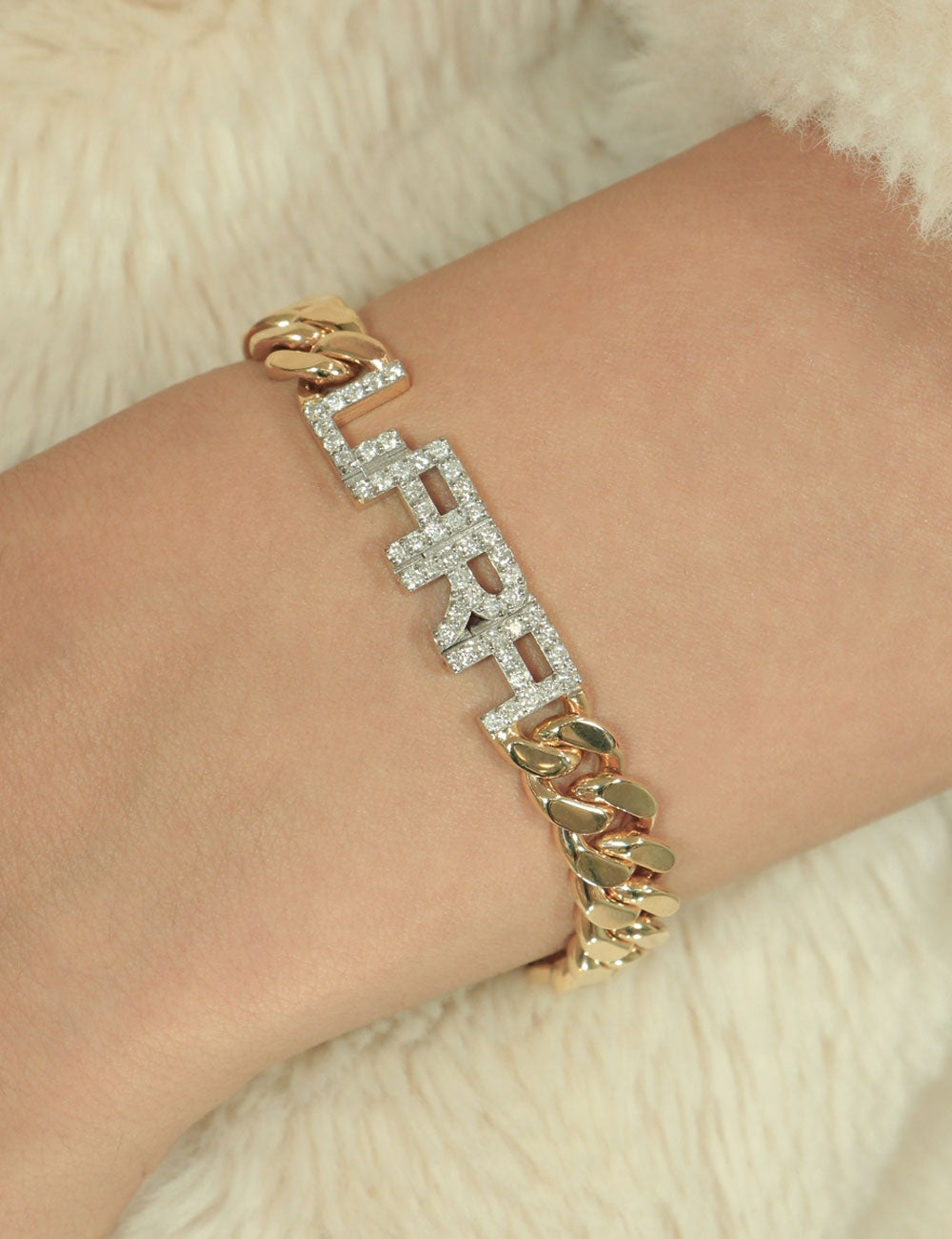 14K Gold Personalized Diamond Bracelet