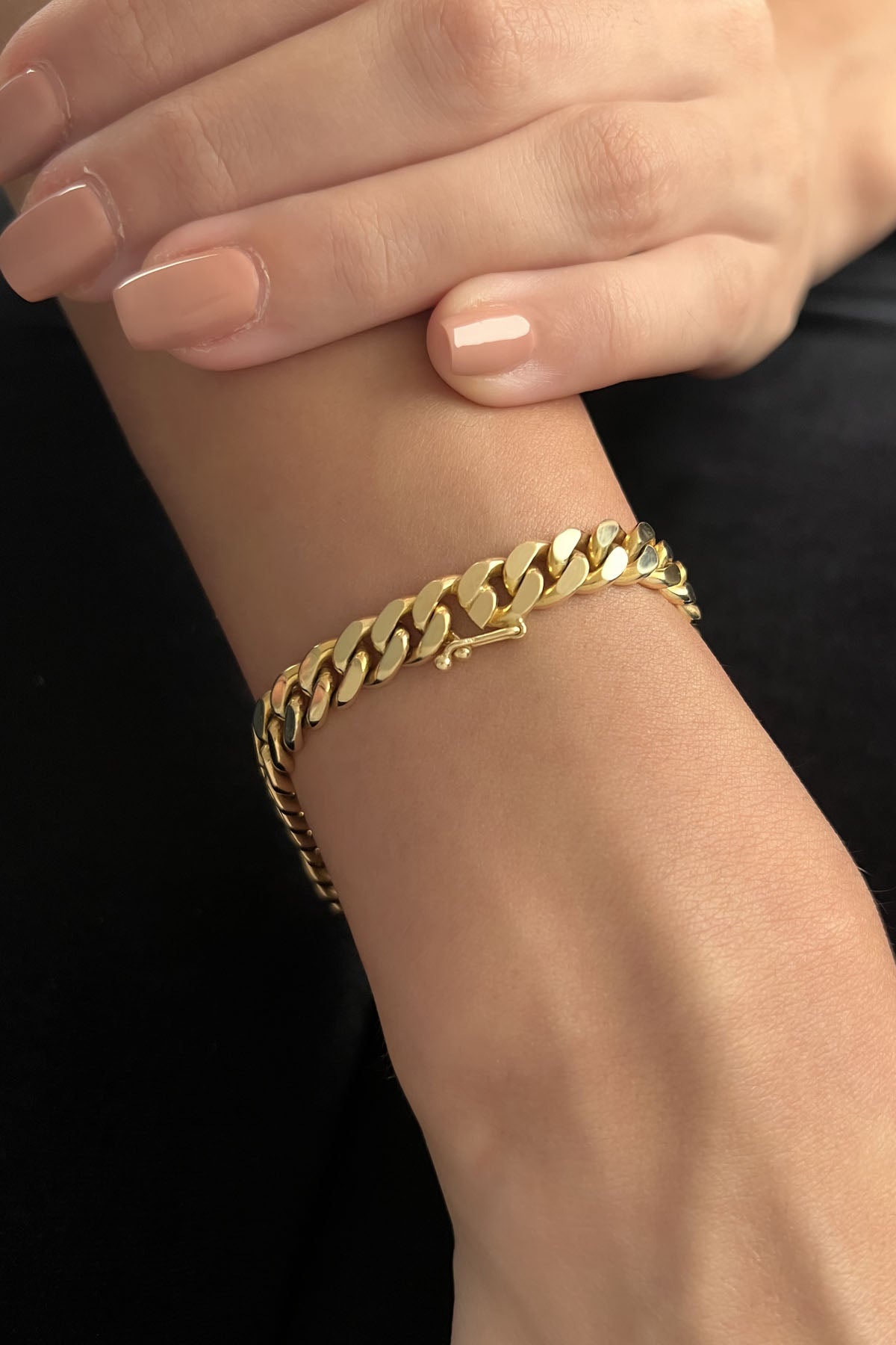 14K Gold Personalized Name Bracelet 0.285 inch