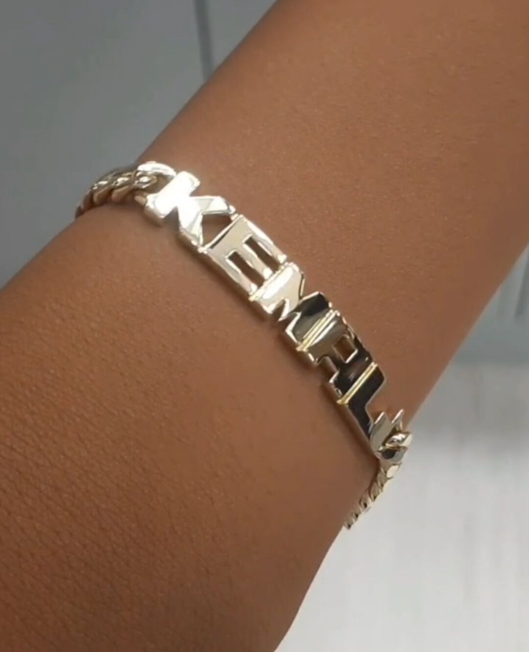 14K Gold Personalized Name Bracelet