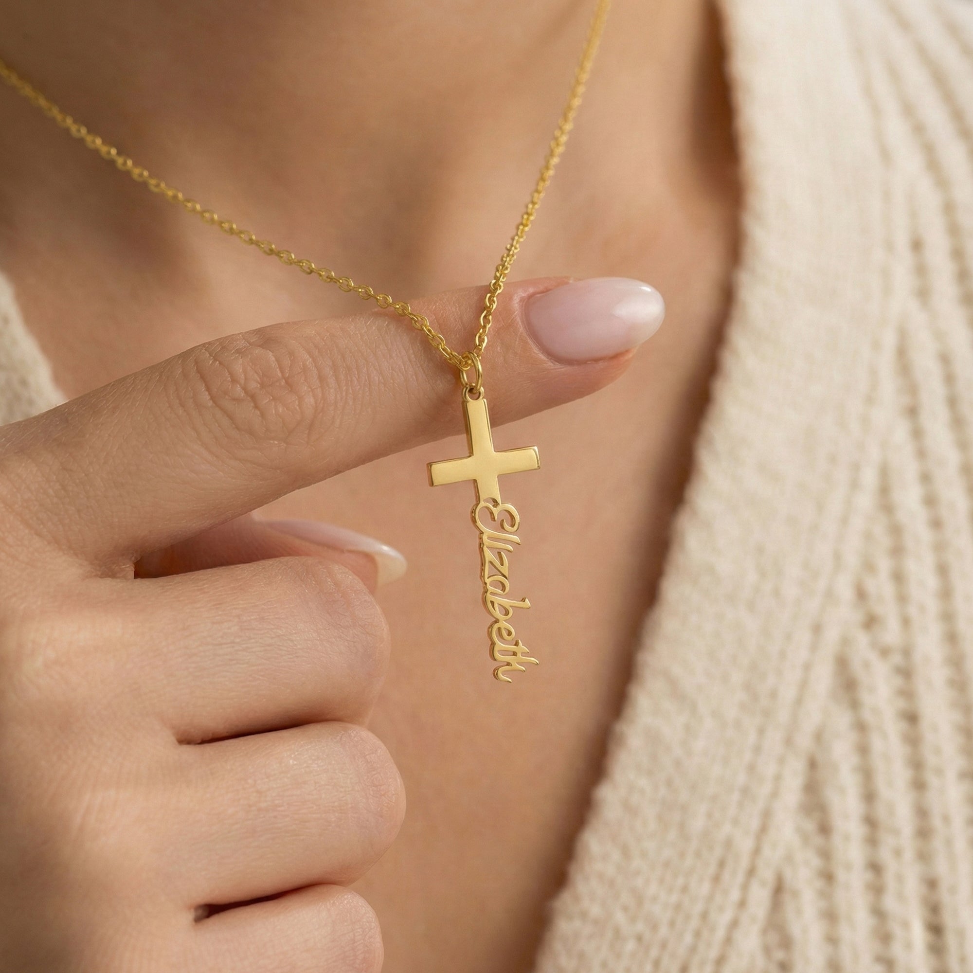 14K Gold Personalized Name Necklace – Your Identity, Etched in Gold