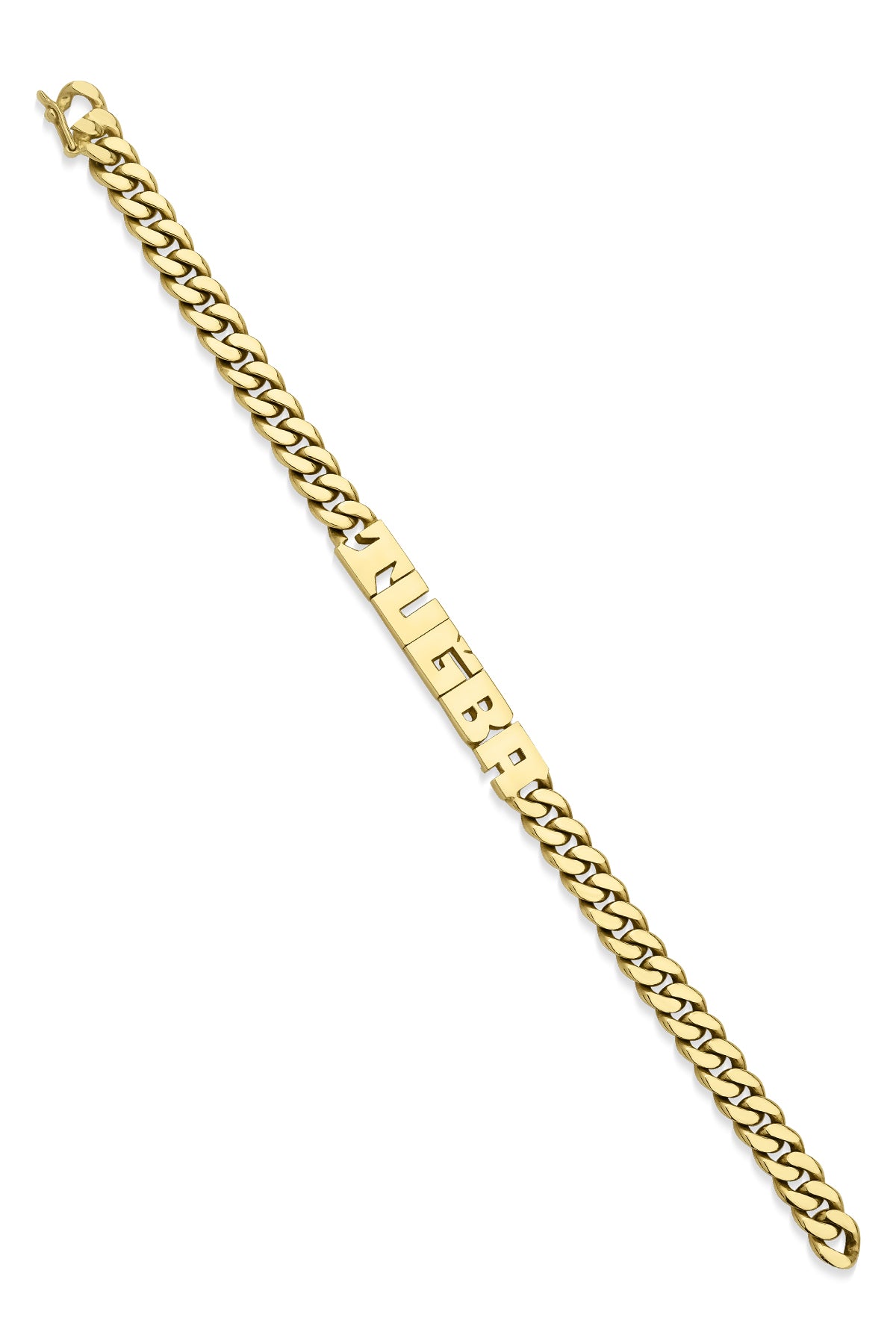 14K Gold Playful Letter Name Personalized Bracelet
