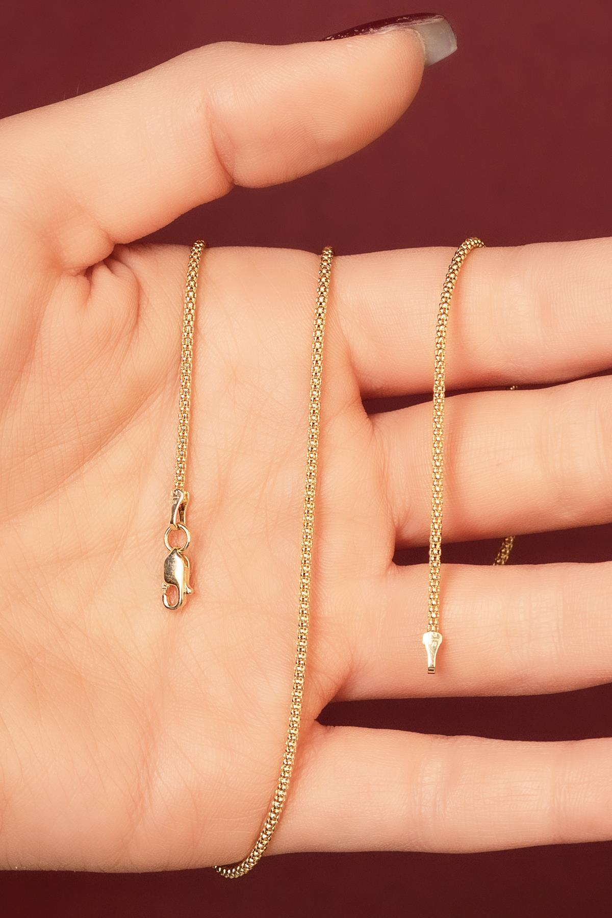 14K Gold Popcorn Chain