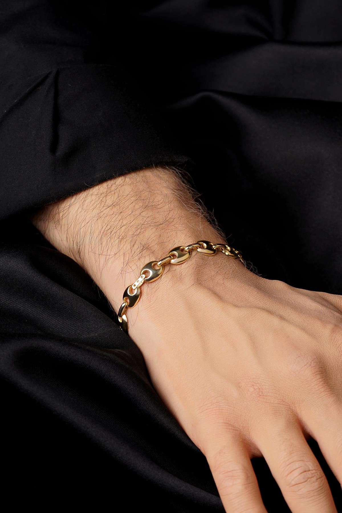 14K Gold Puff Bracelet