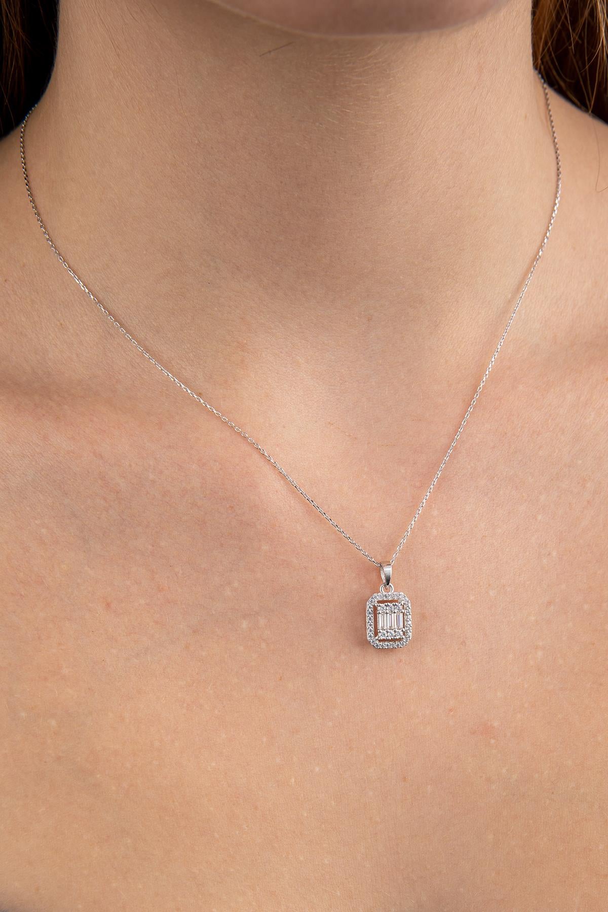 14K Gold Puff Four Leaf Clover Necklace