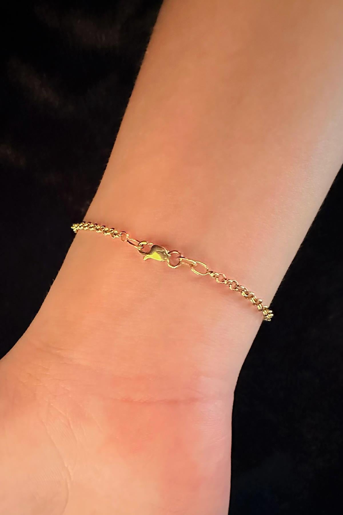 14K Gold Rolo Bracelet 0,100 inches